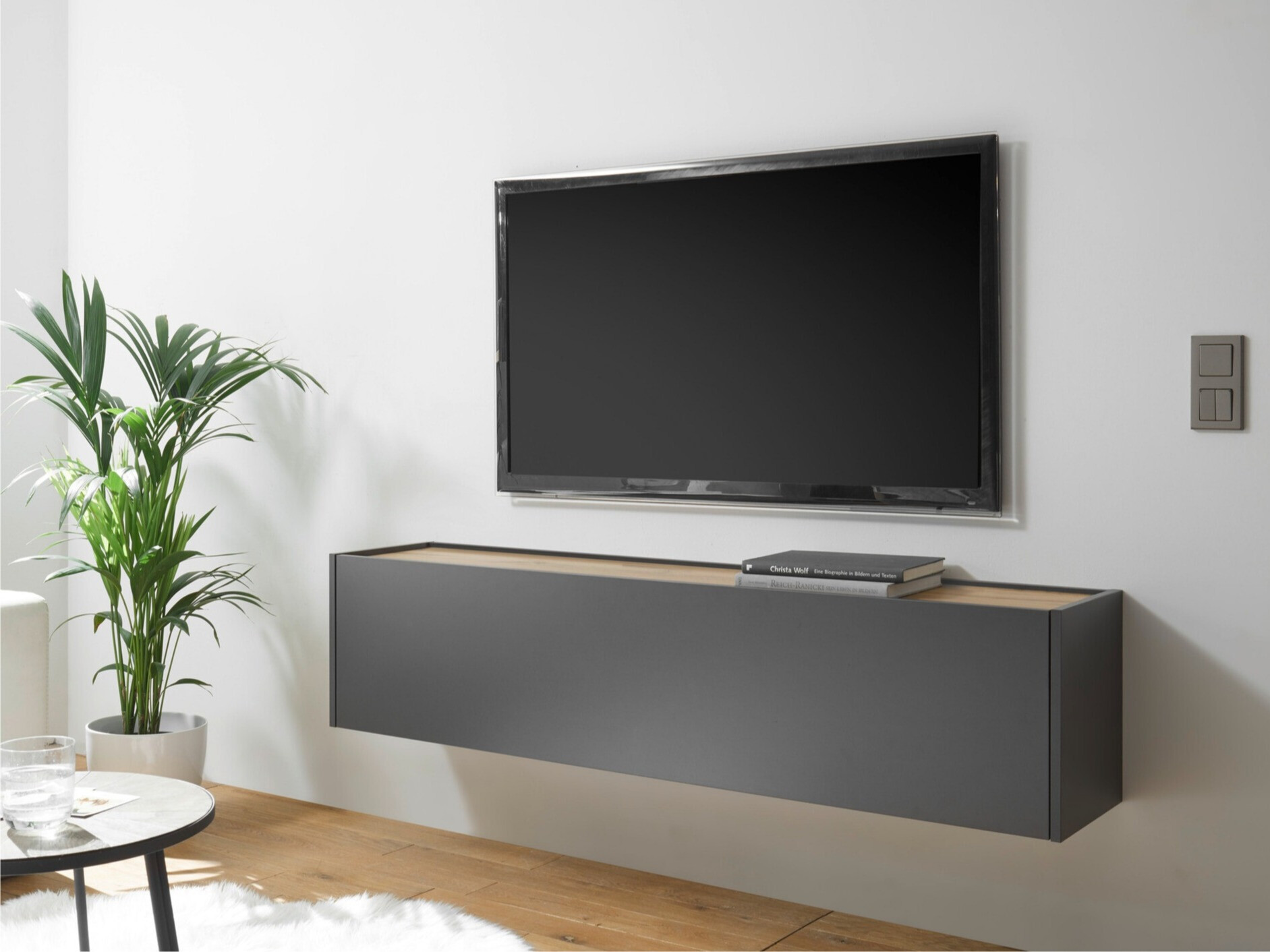 Mueble TV Elbsori 108 (Antracita + Roble wotan)