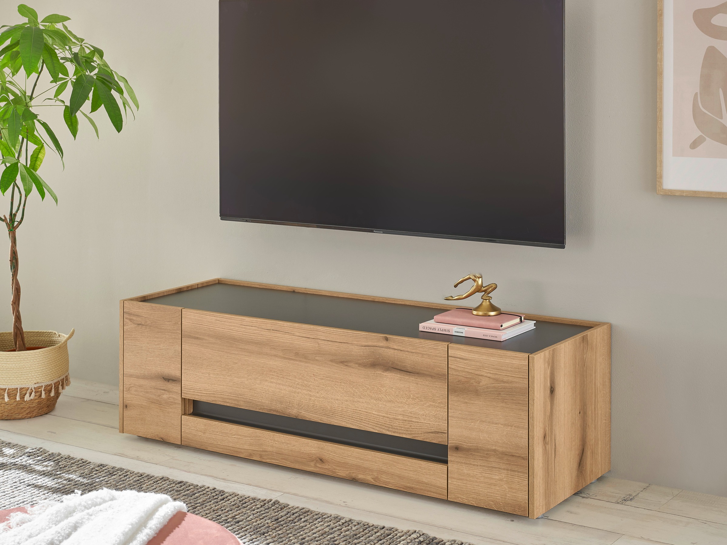 Mueble TV Elbsori 114 (Roble + Antracita)