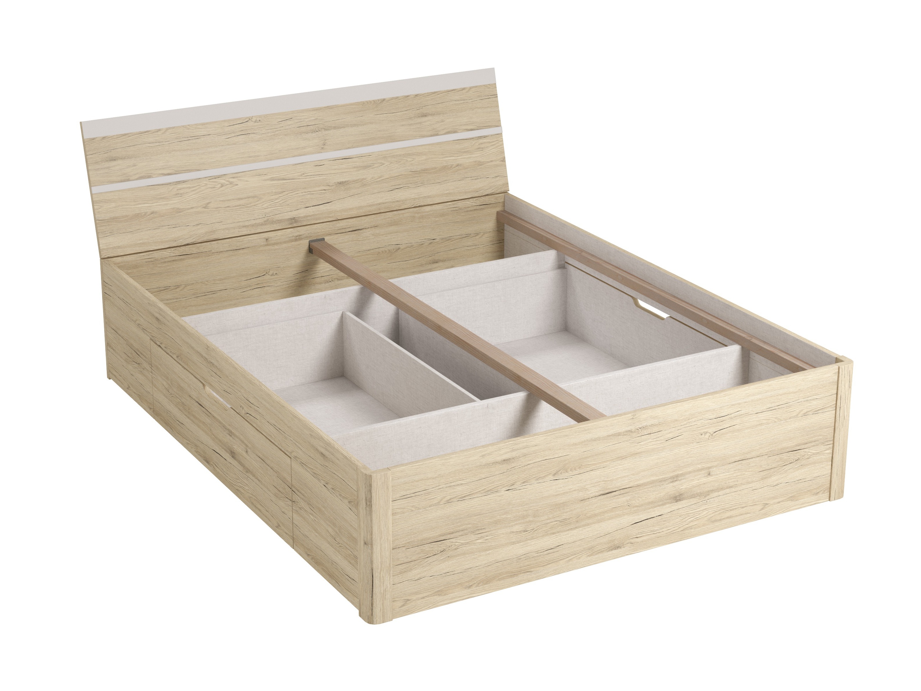 Cama Melvele 103 (Roble sanremo + Blanco)