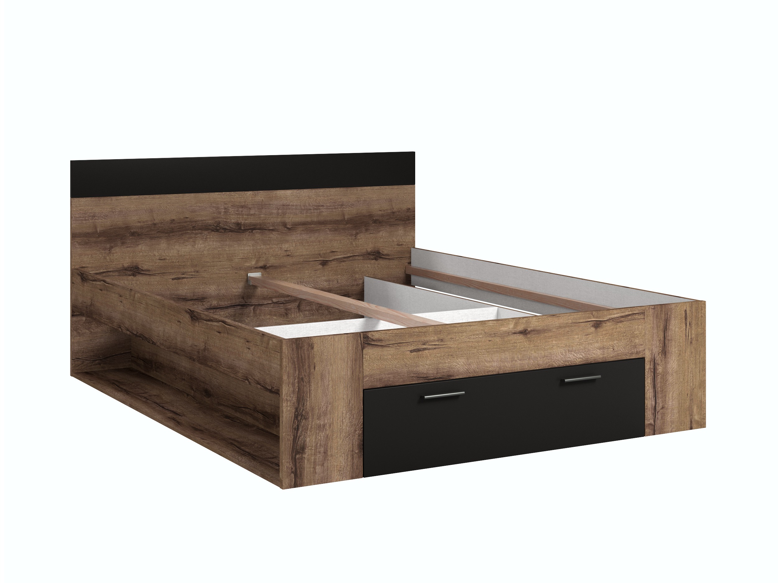 Cama Melvele 108 (Roble del Monastery + Negro)