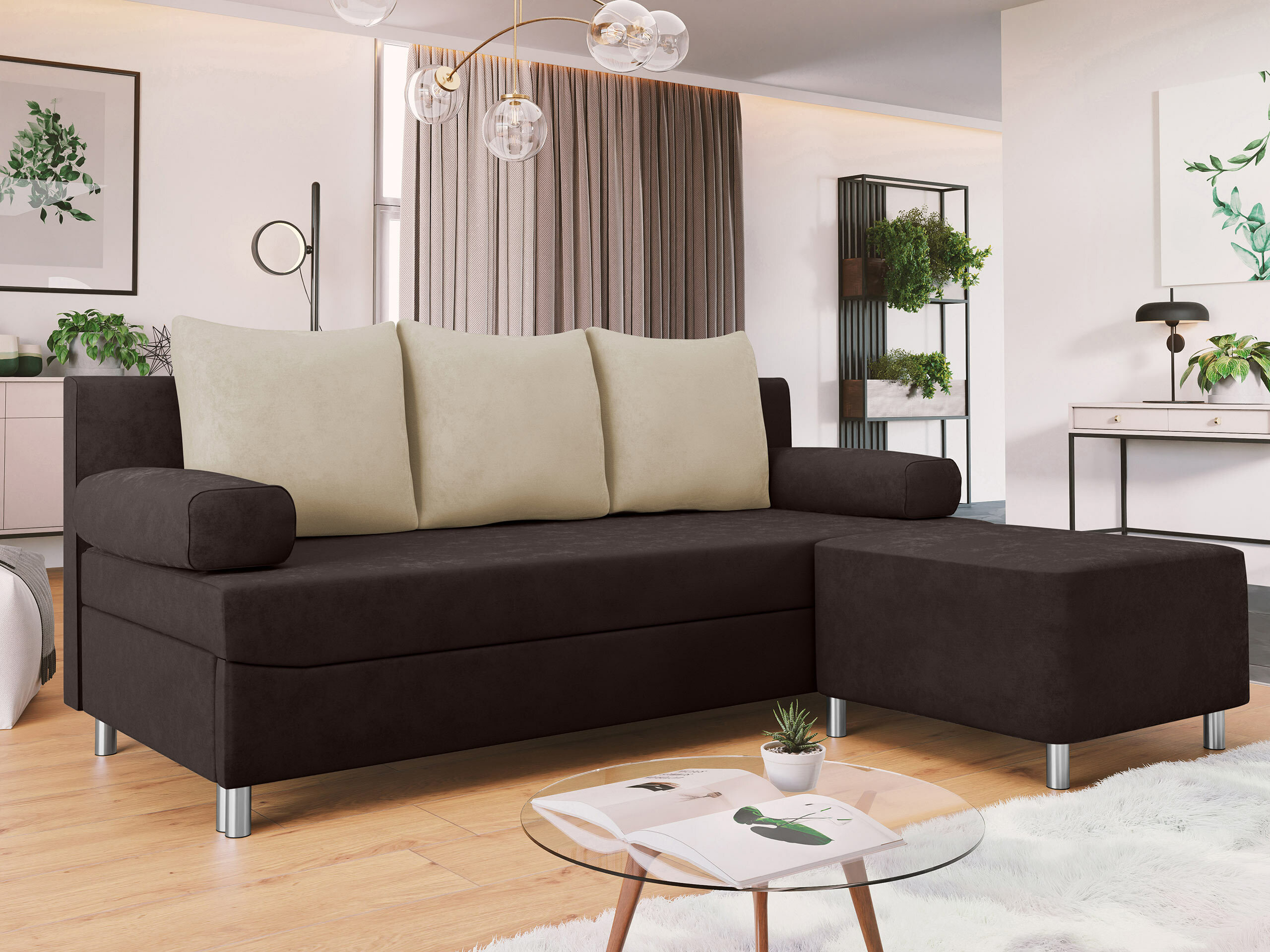 Conjunto de muebles tapizado Comfivo 108 (Alova 68 + Alova 07)