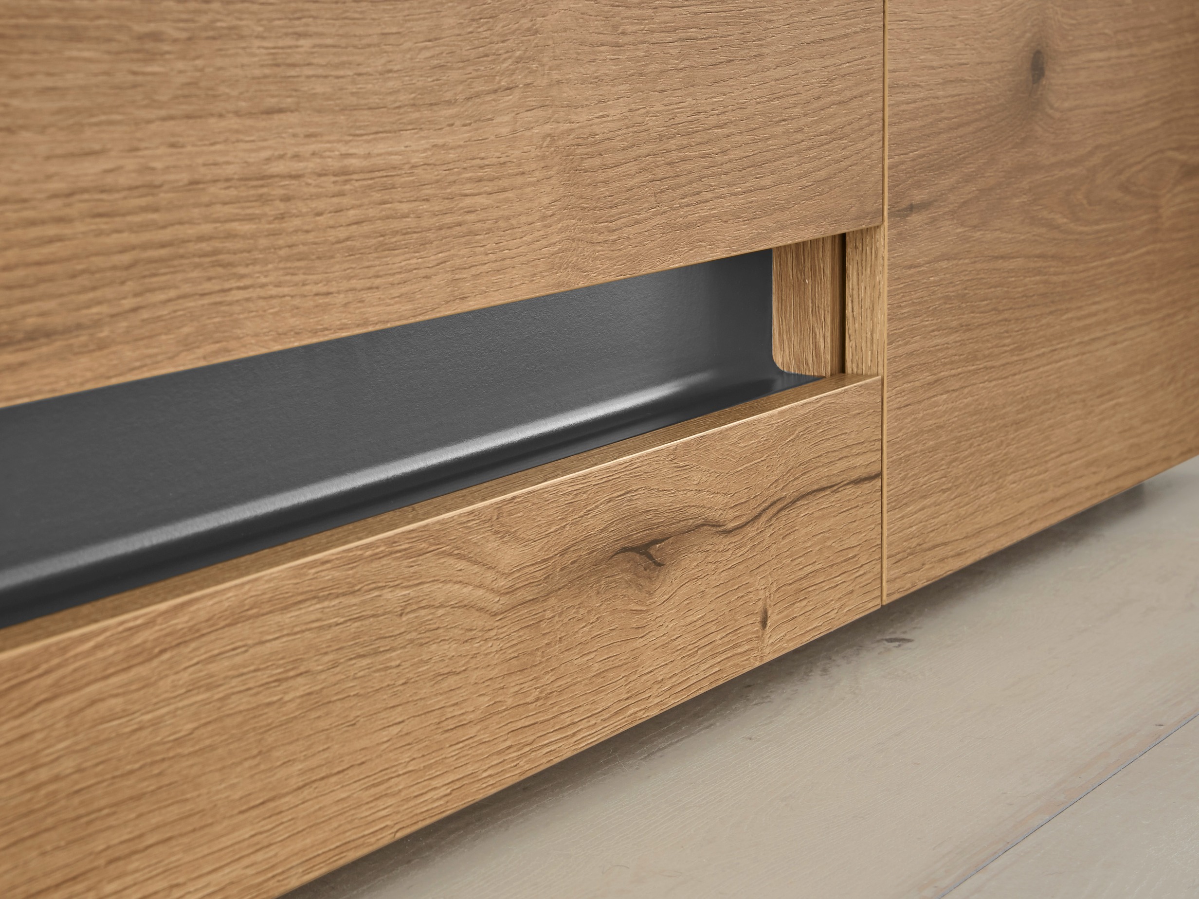 Conjunto de salón Elbsori 127 (Roble + Antracita)