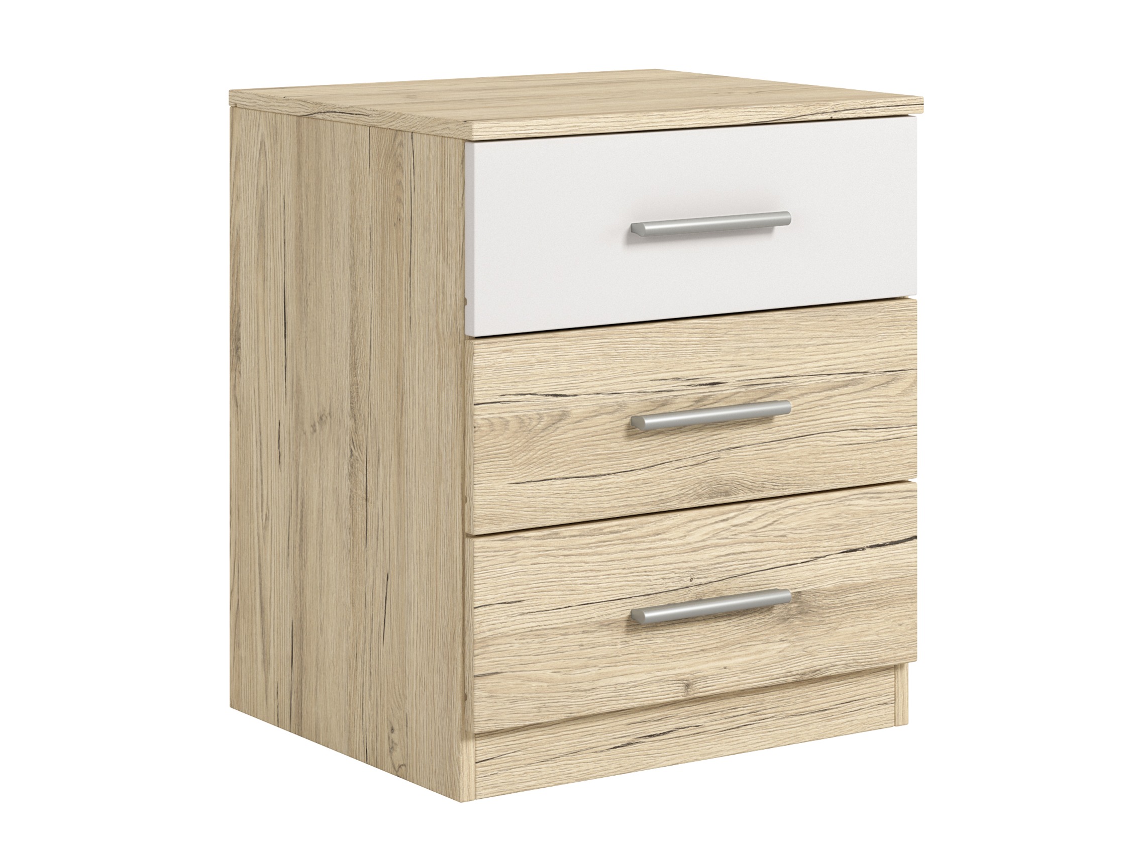 Mesilla de noche Melvele 100 (Roble sanremo + Blanco)