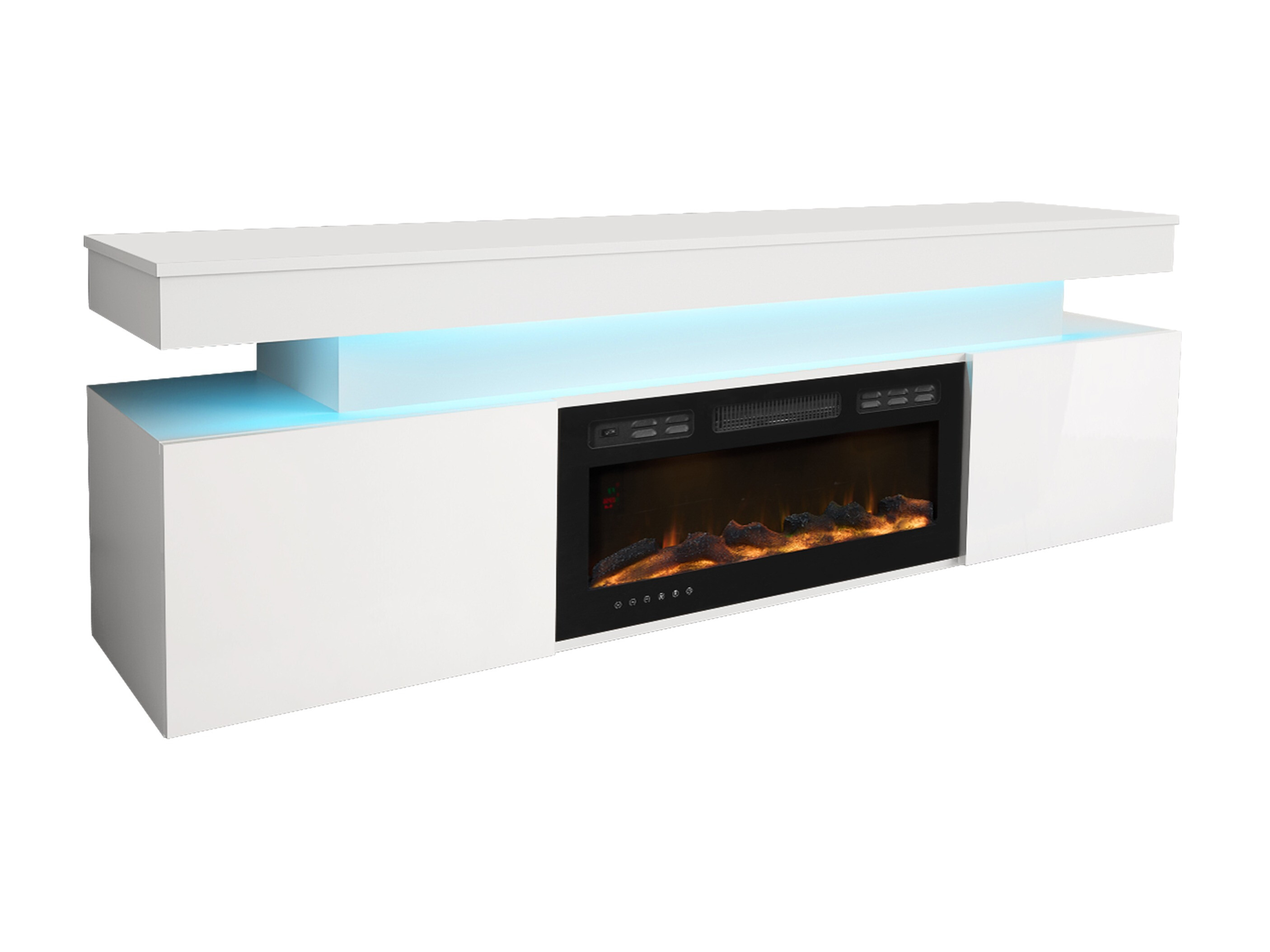 Mueble TV Monfero 104 (Blanco + Blanco brillante)