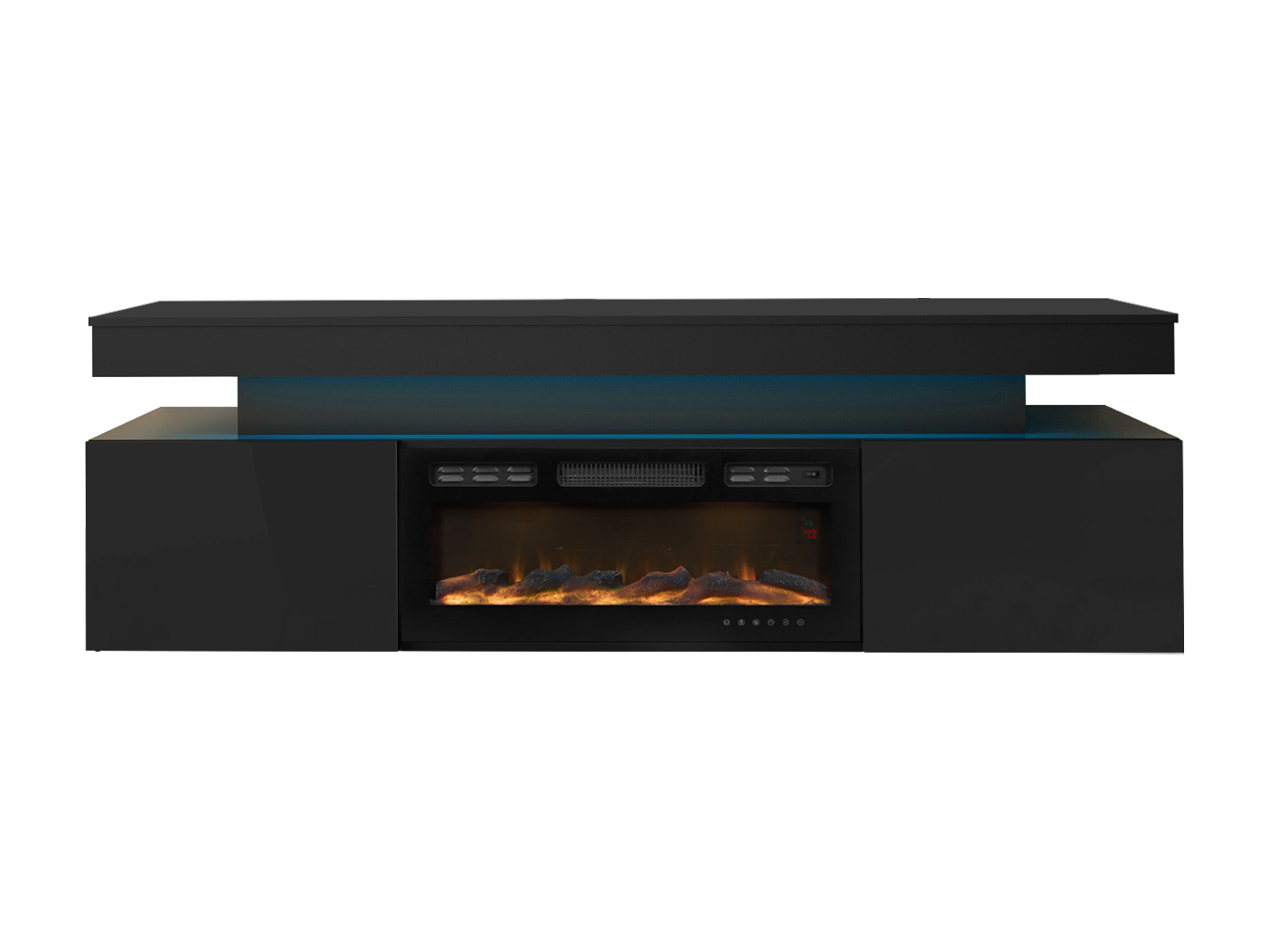Mueble TV Monfero 104 (Negro + Negro brillante)