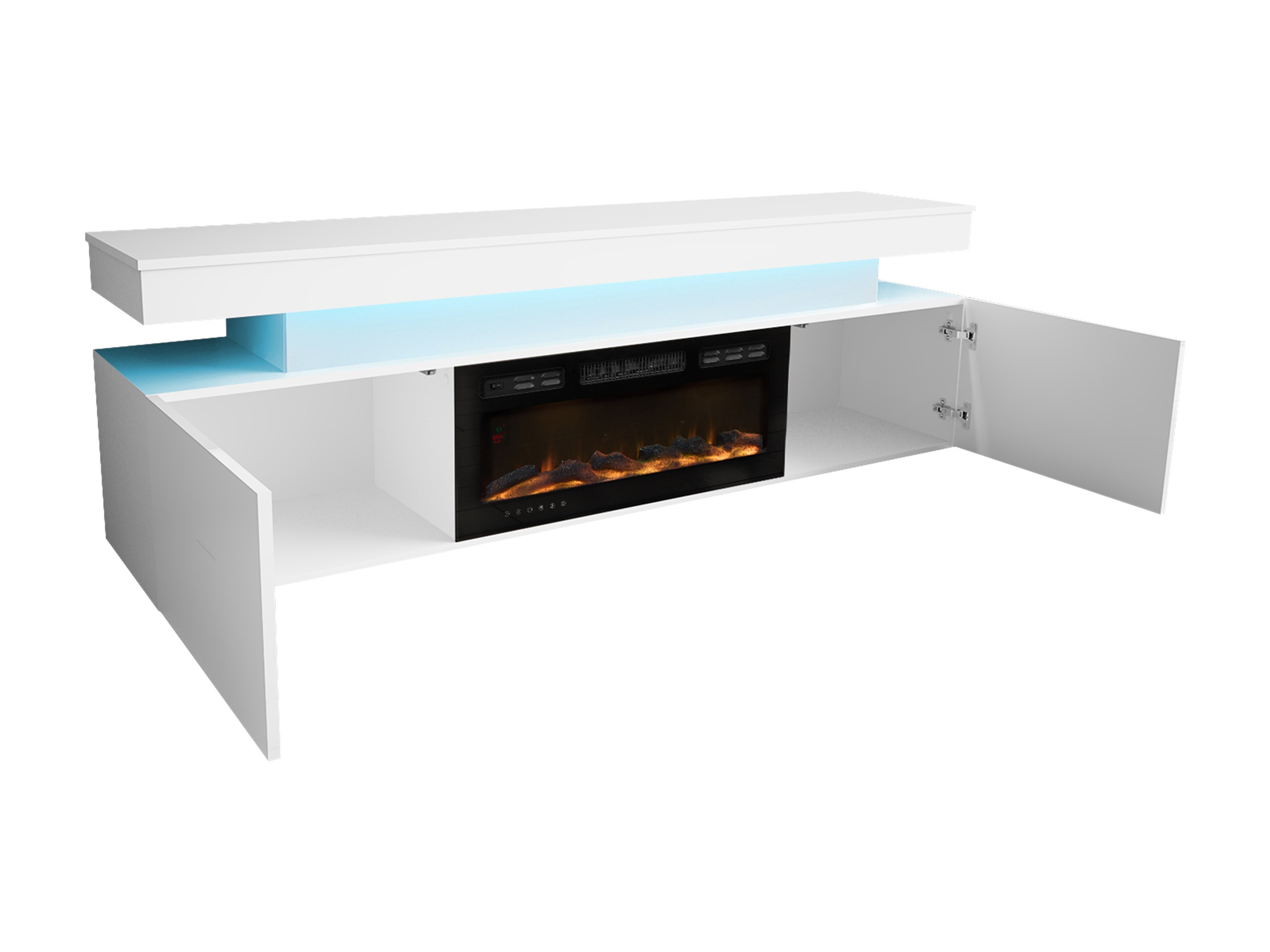 Mueble TV Monfero 104 (Negro + Negro brillante)