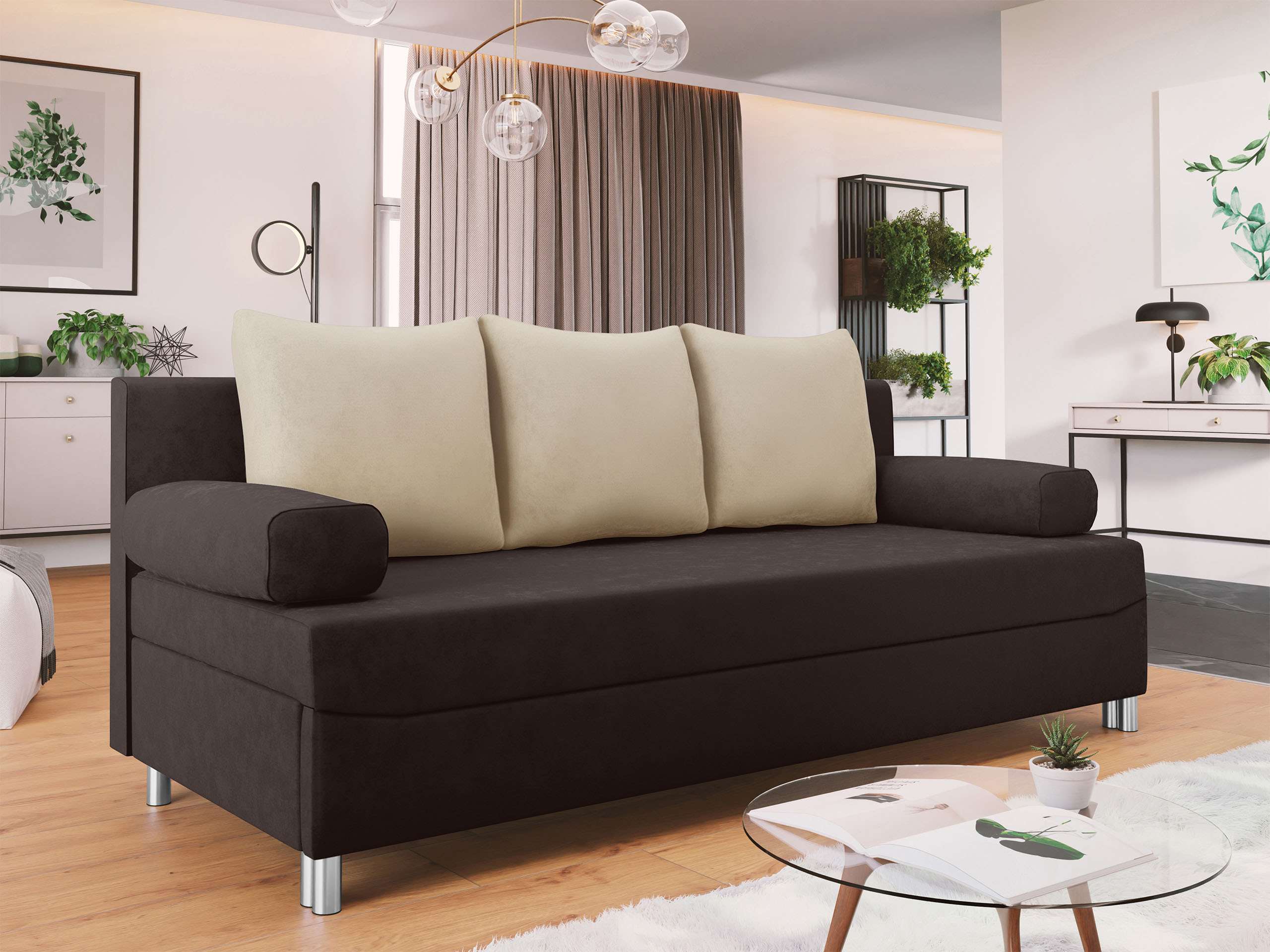 Sofá cama Comfivo Artes (Alova 68 + Alova 07)