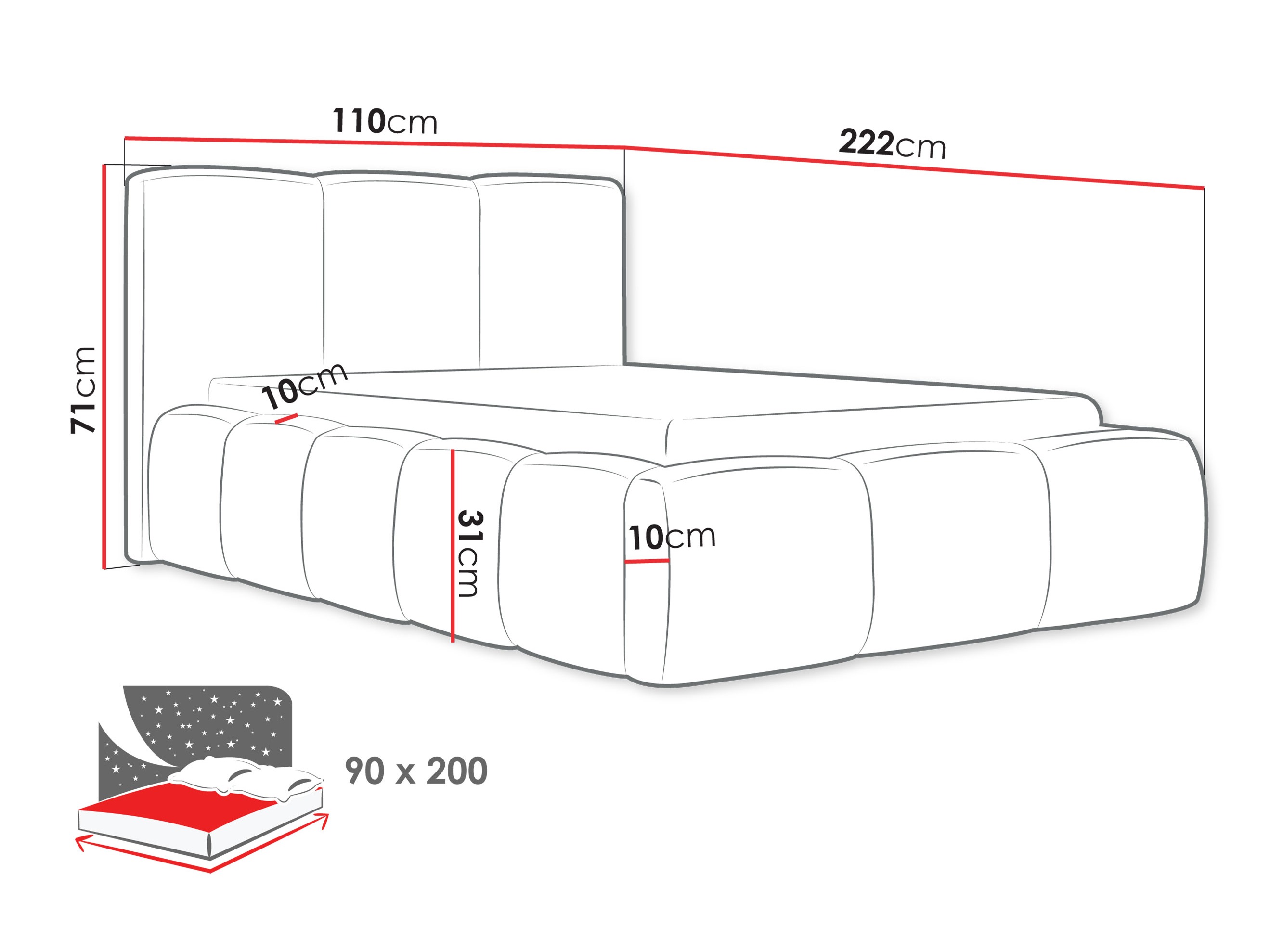 Cama TrendyNest 118 (Kronos 09)