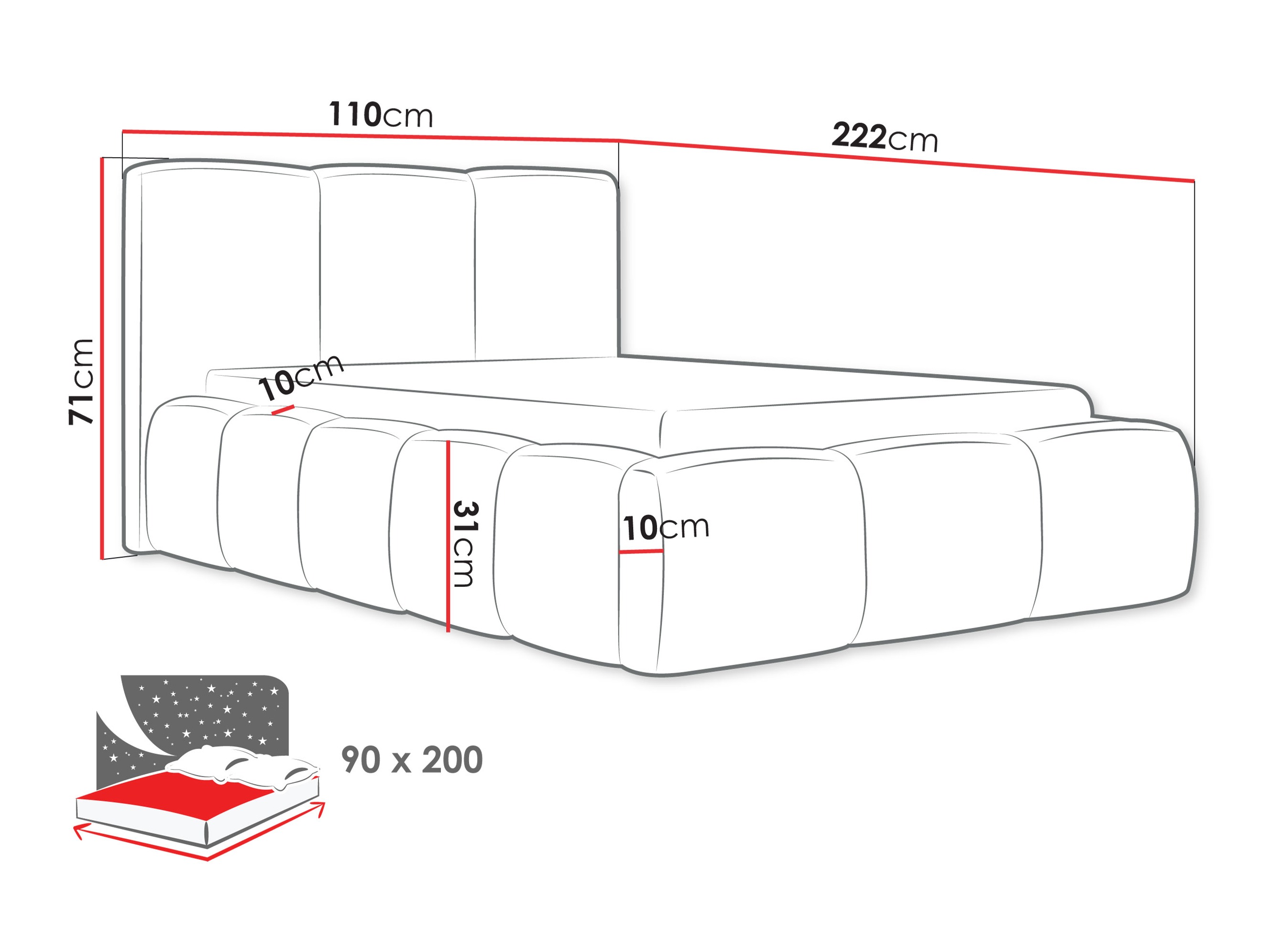 Cama TrendyNest 118 (Kronos 19)