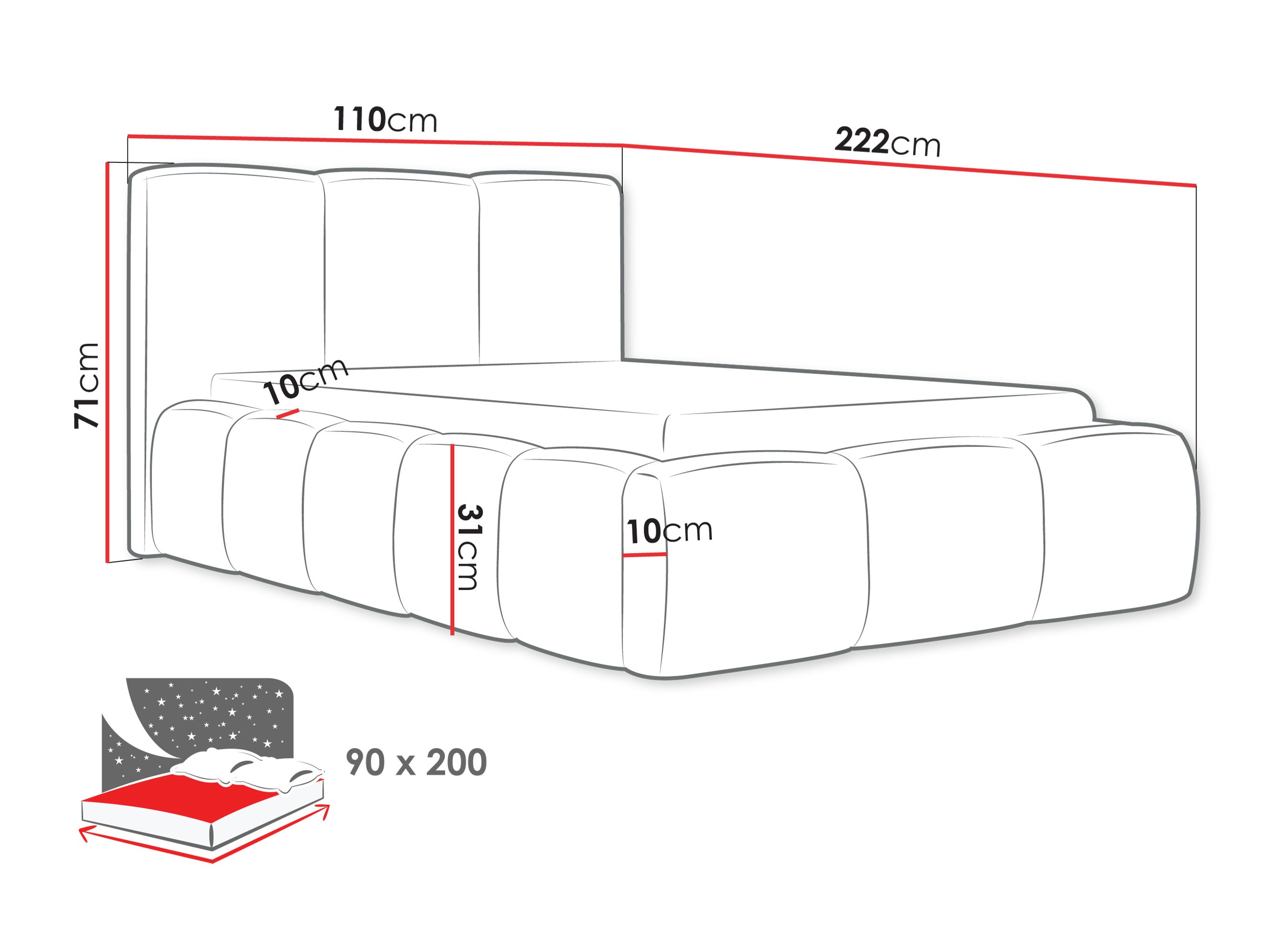 Cama TrendyNest 118 (Kronos 29)