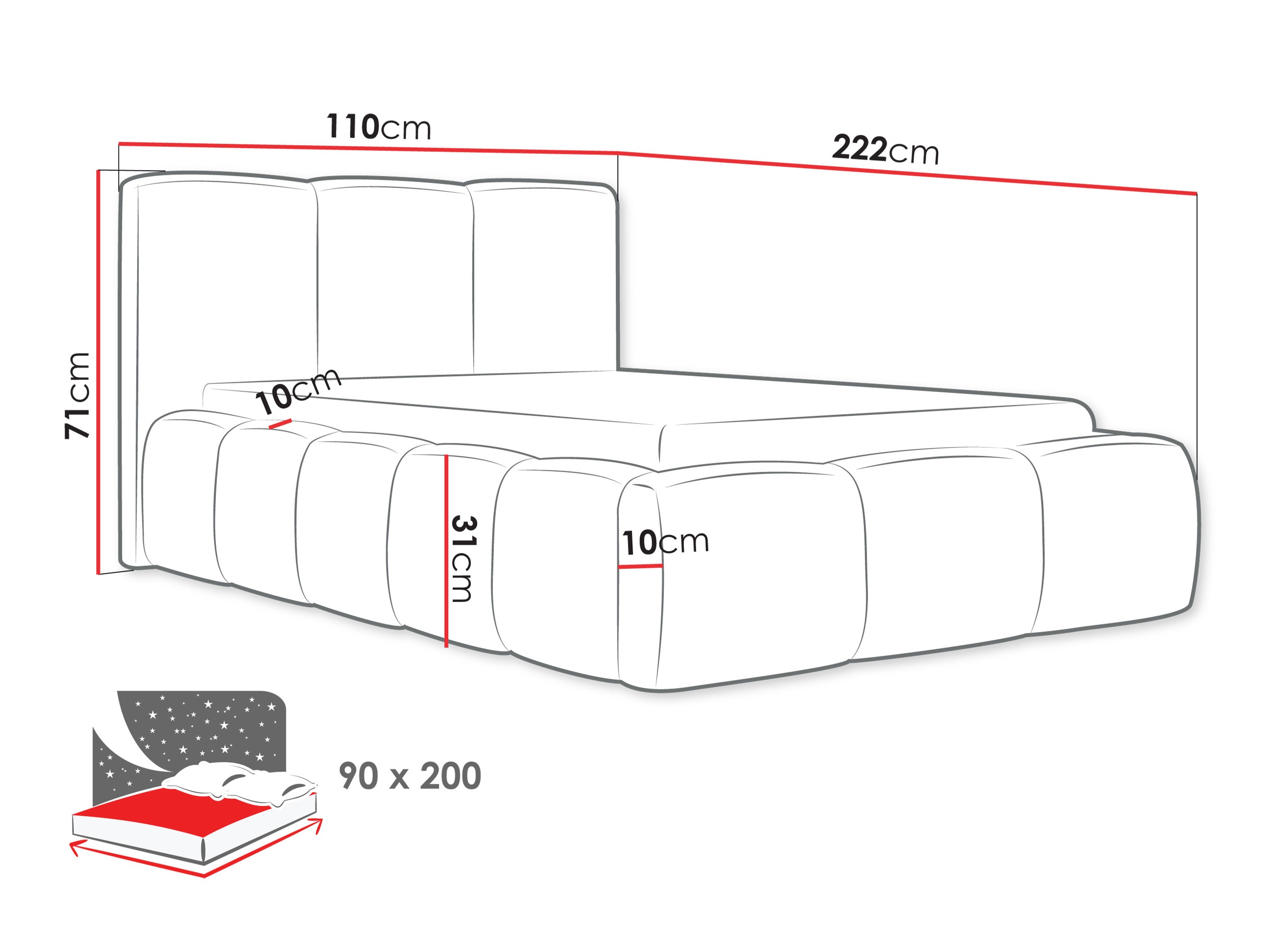 Cama TrendyNest 118 (Paros 01)