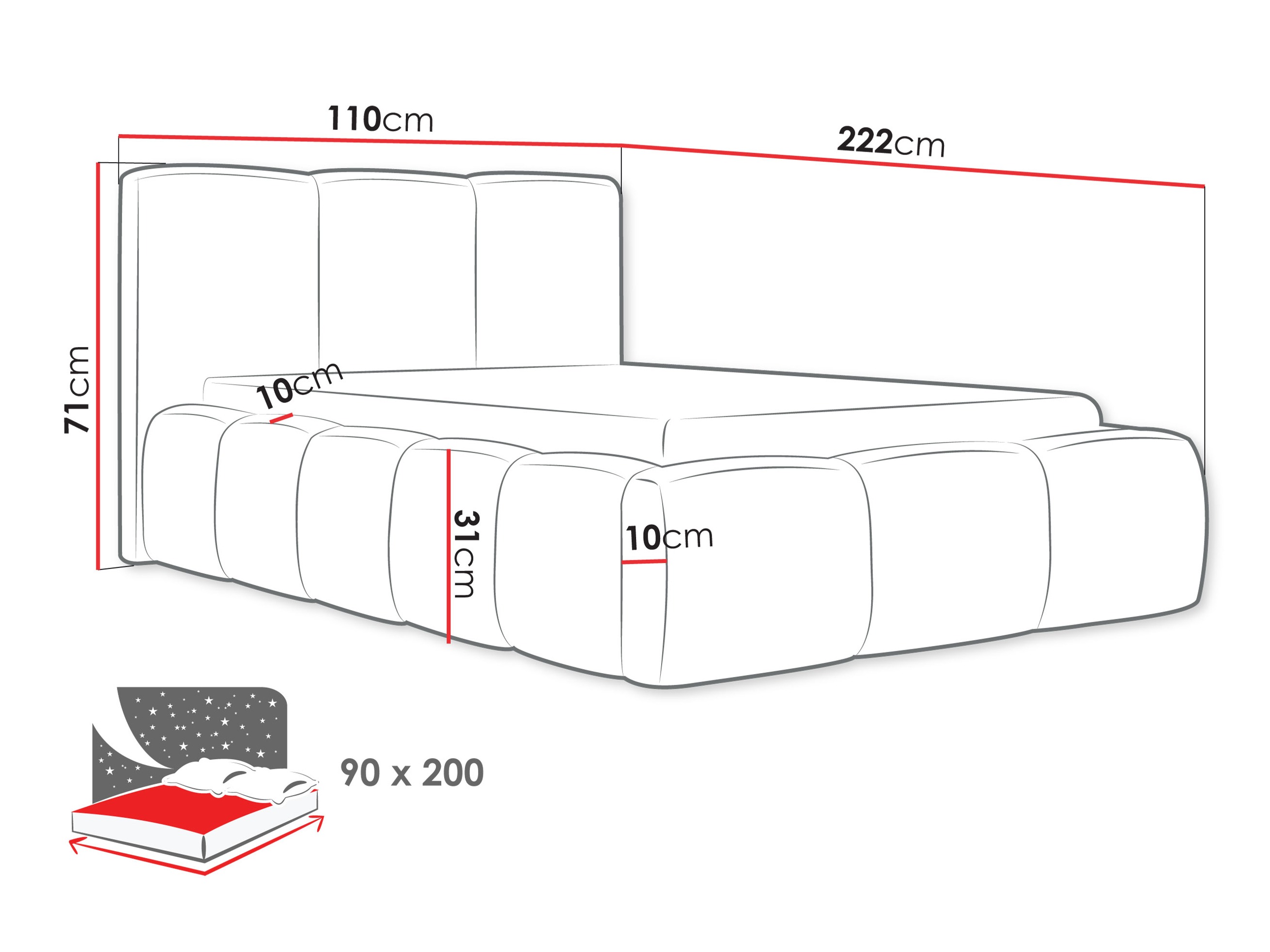 Cama TrendyNest Vulpora II (Abriamo 11)