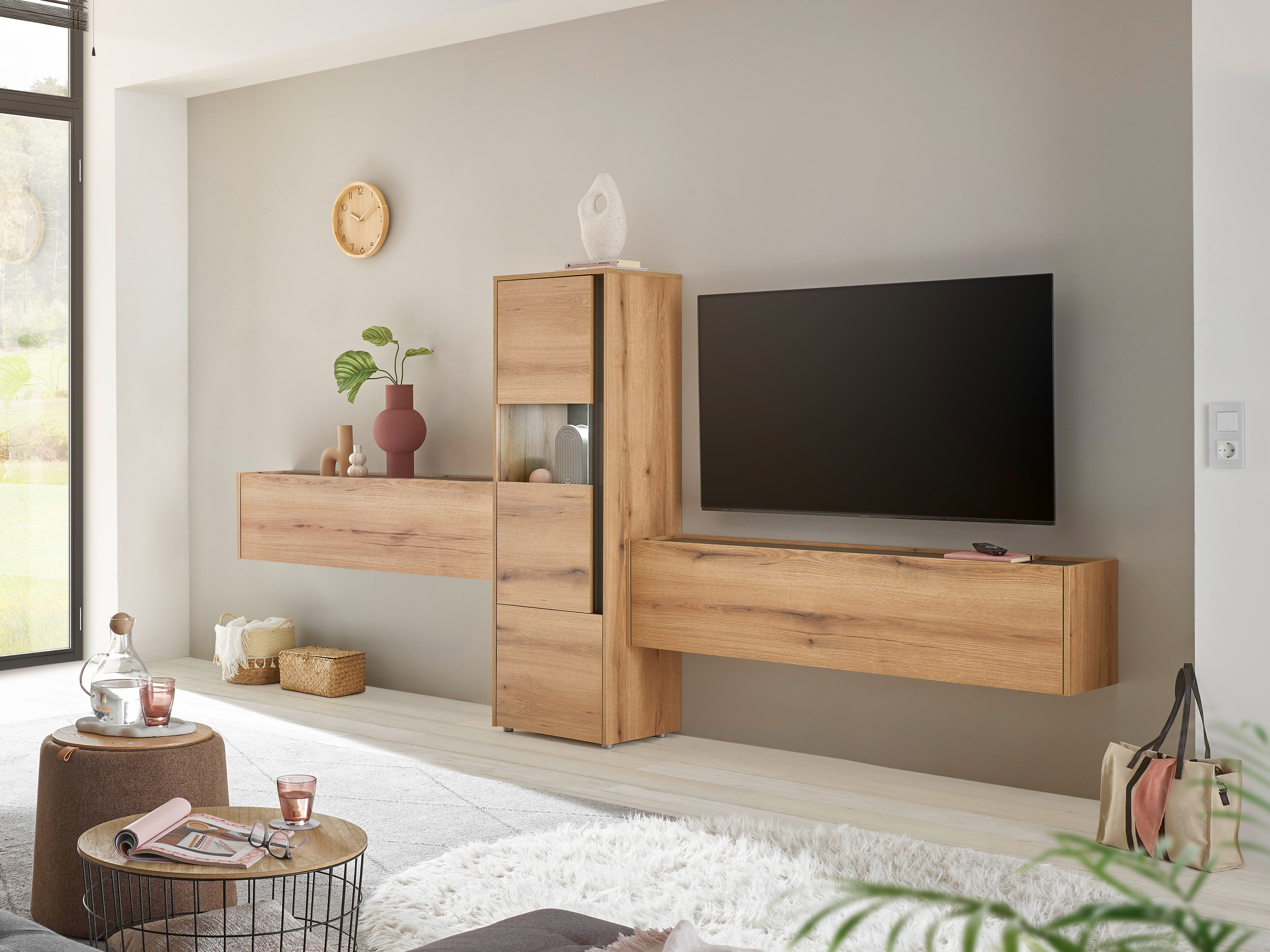 Conjunto de salón Elbsori 122 (Roble + Antracita)