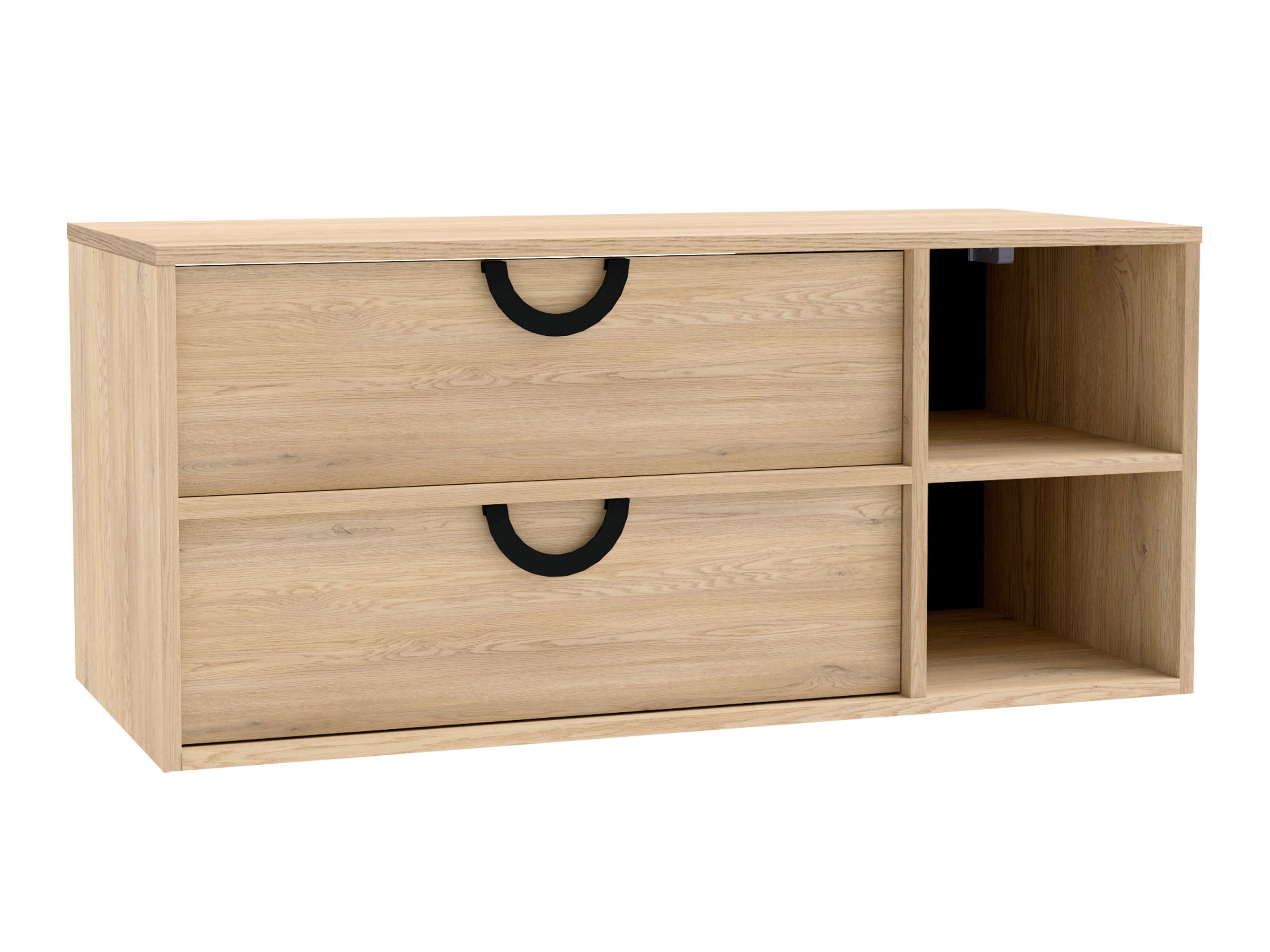 Armario de baño colgante para lavabo Sodalis (Roble)