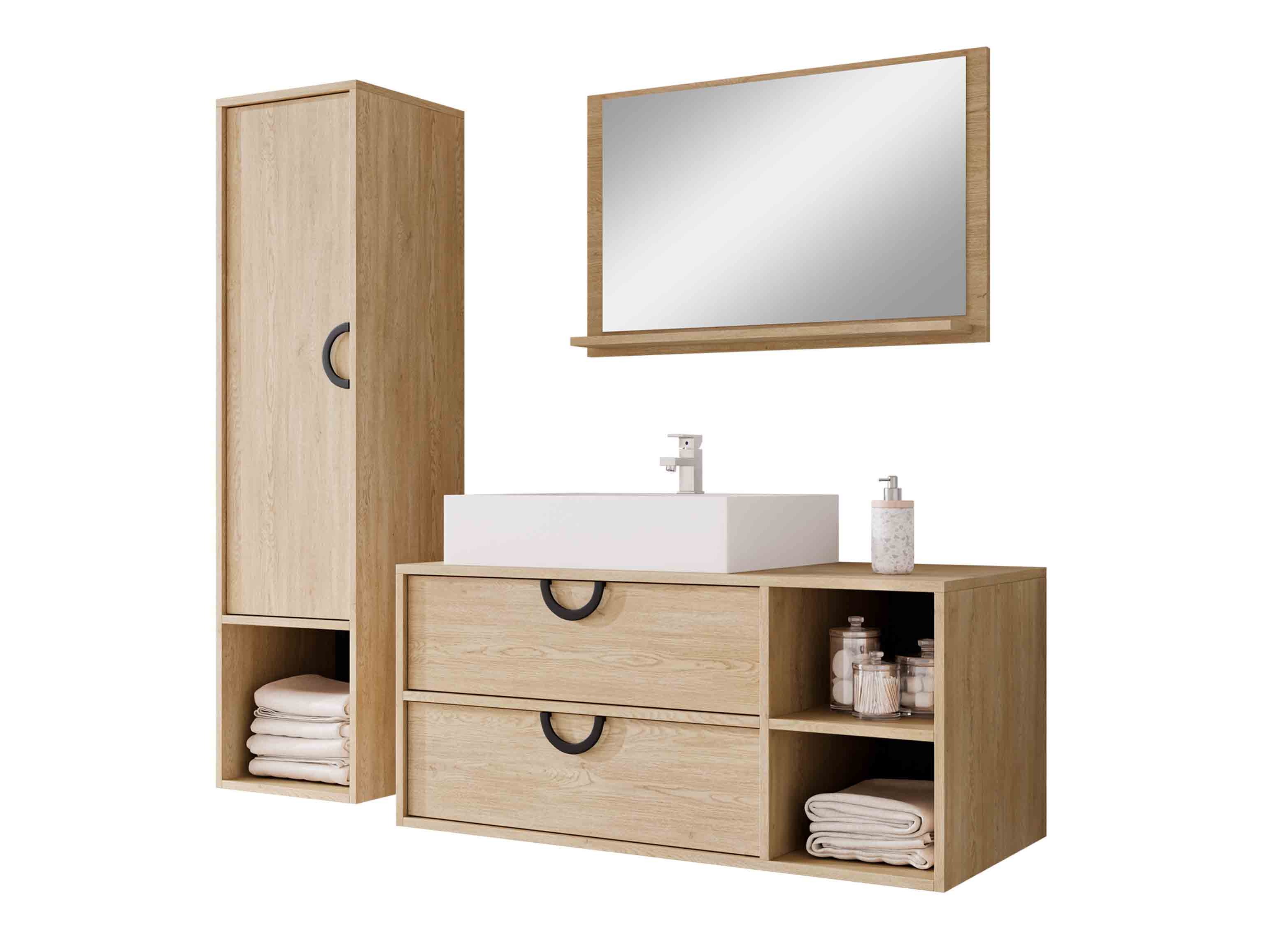 Conjunto de mueble de baño Sodalis (Roble)