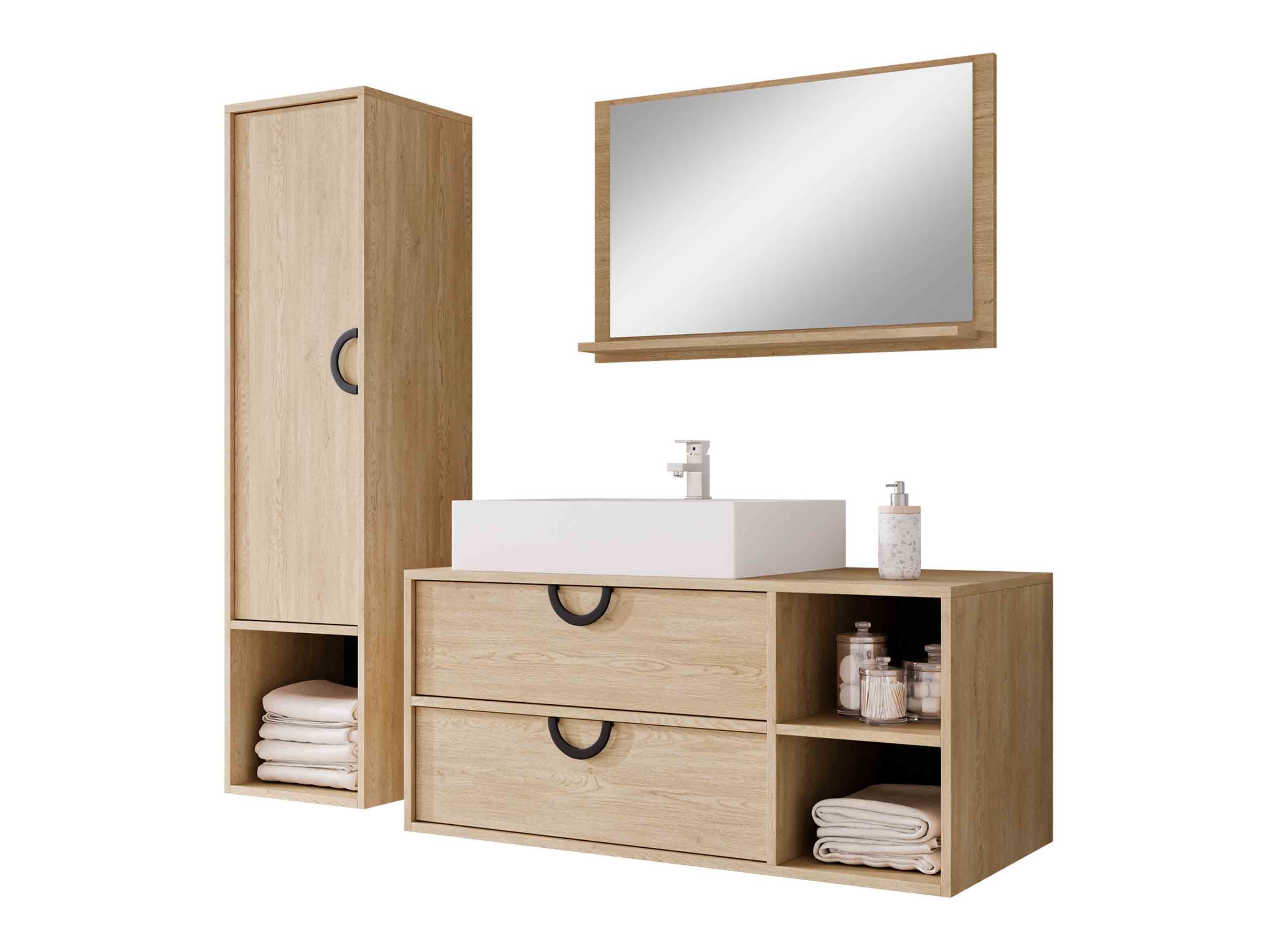 Conjunto de mueble de baño Sodalis (Roble)