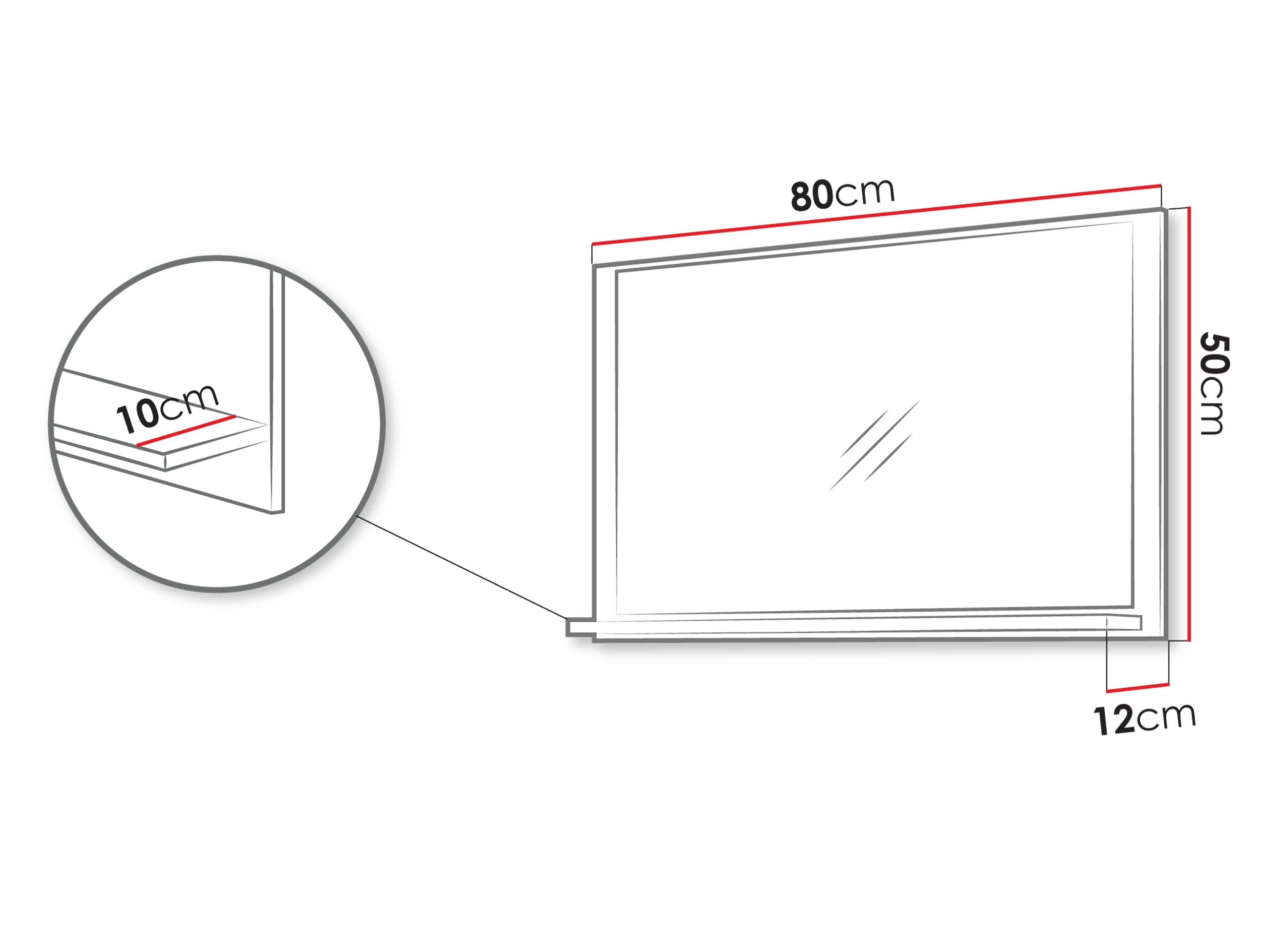 Espejo para baño Sodalis (Cachemira)
