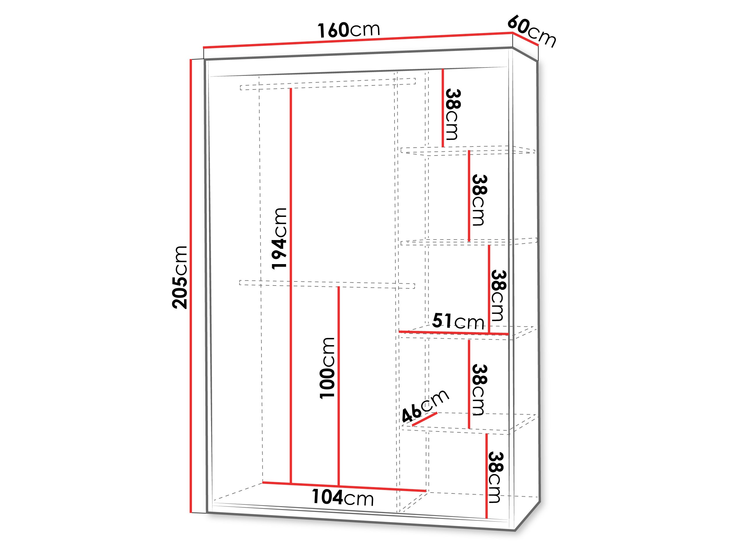 Armario Apopka 103 (Cachemira)