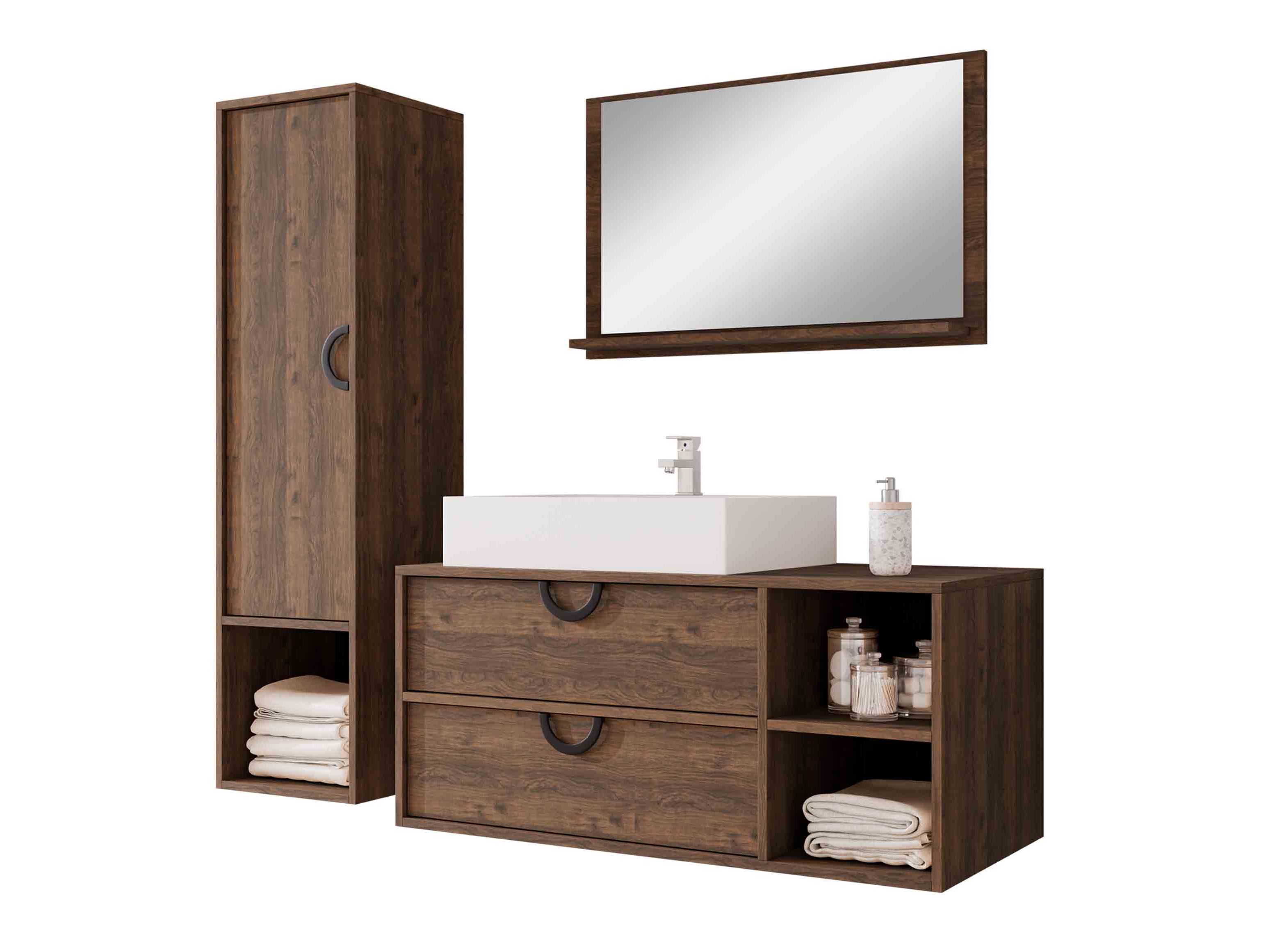 Conjunto de mueble de baño Sodalis (Nogal)