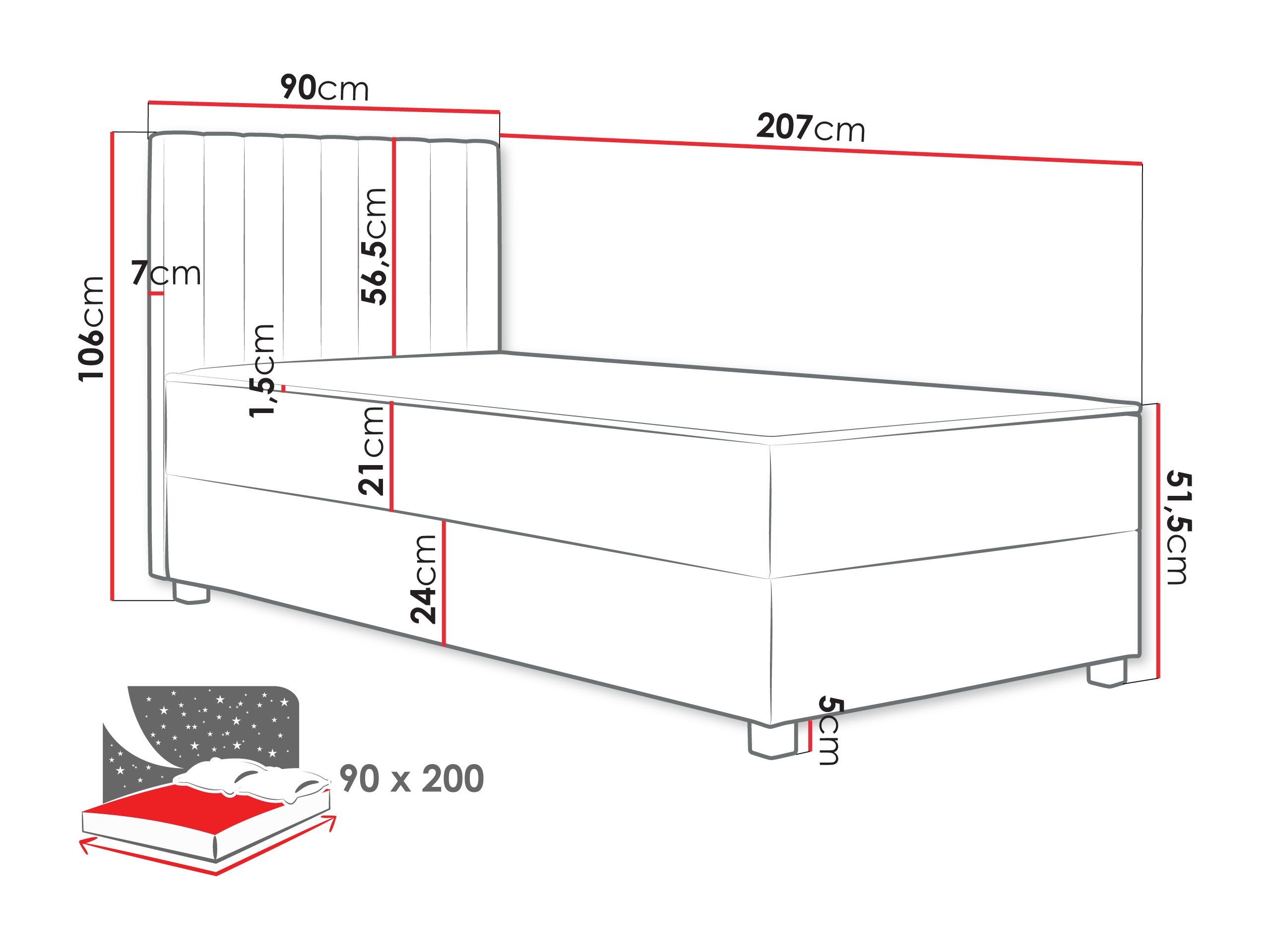 Cama continental Soral (Manila 02)