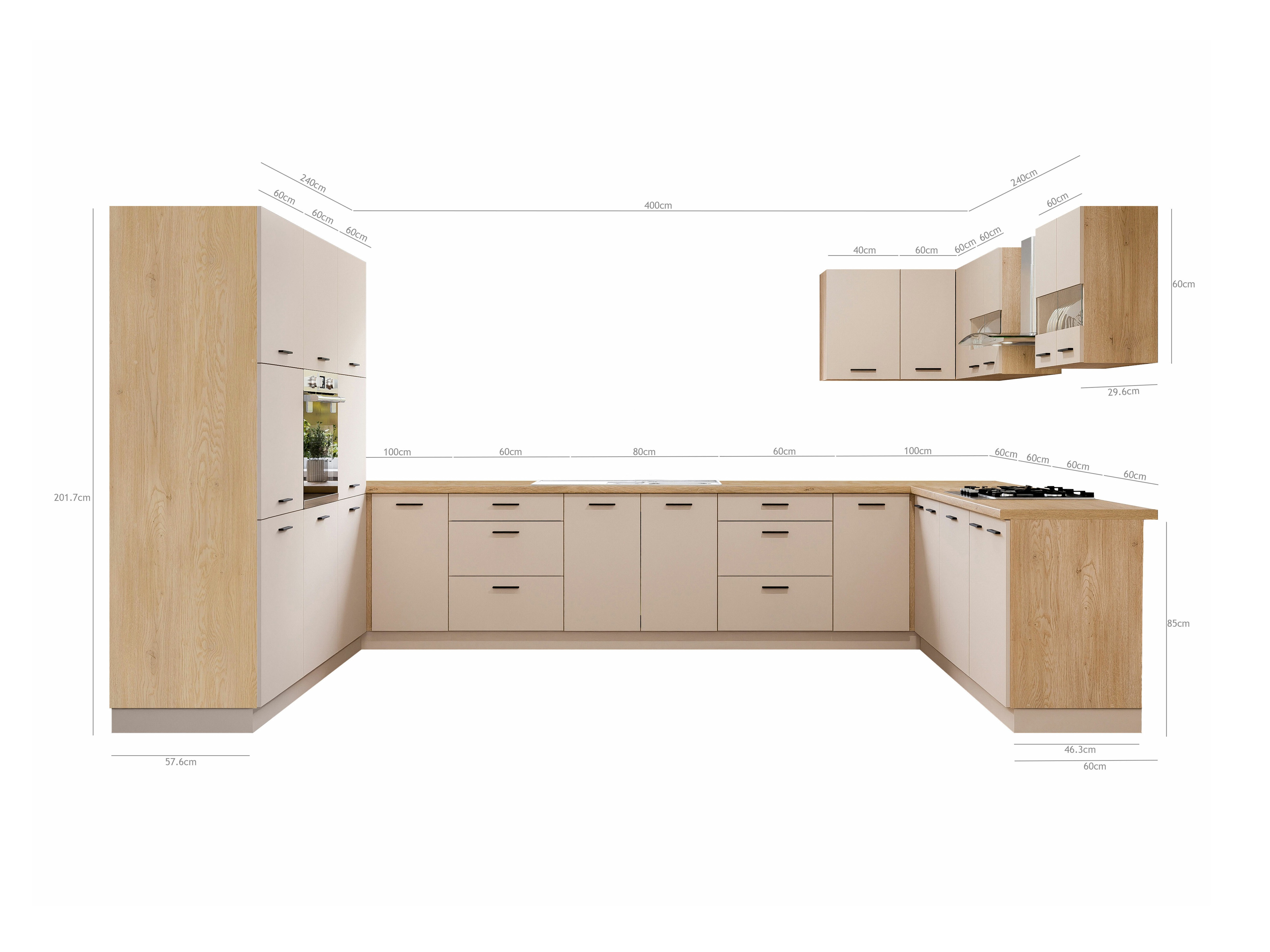 Conjunto de cocina modular Ati Cashmere 134