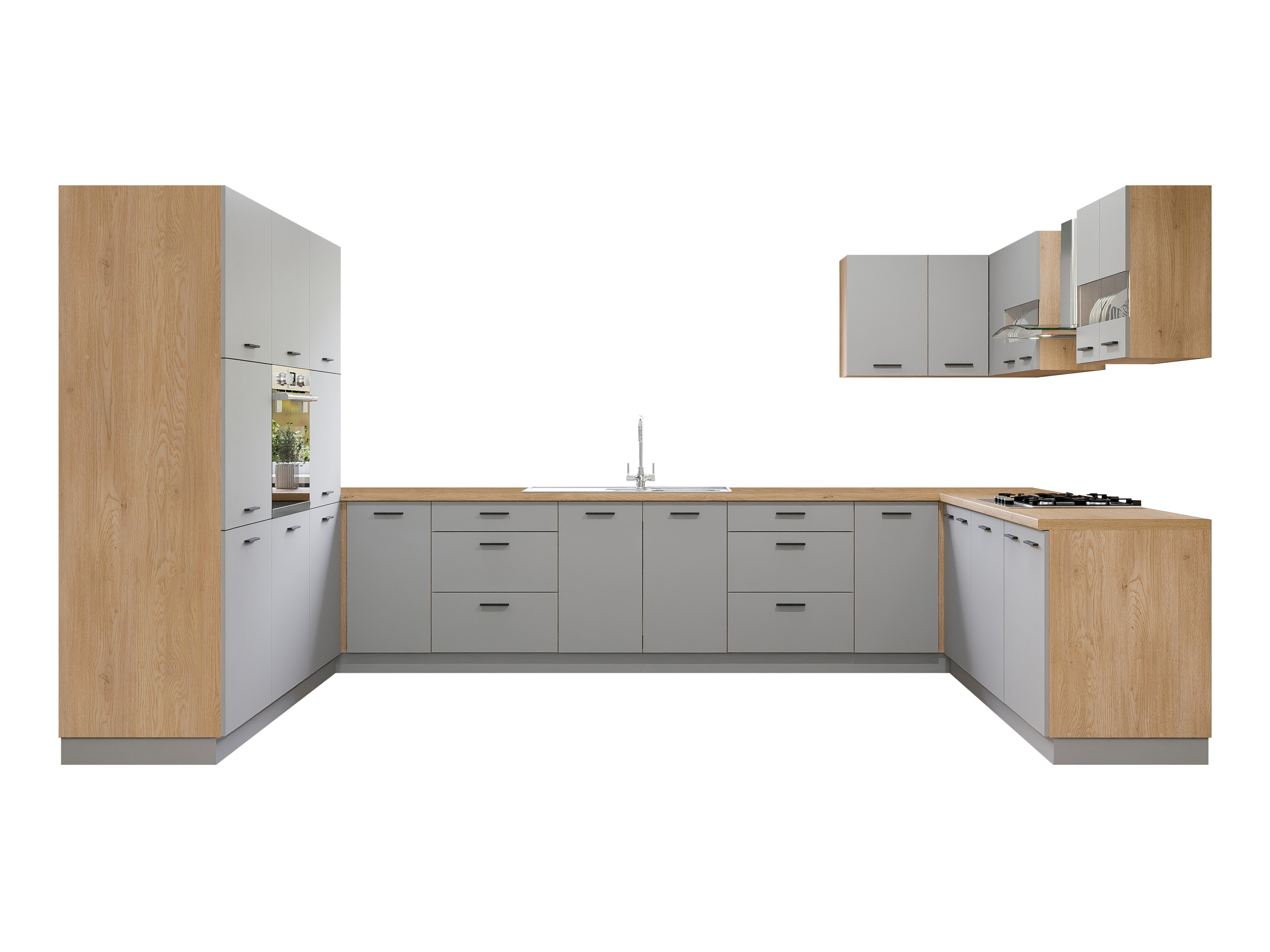 Conjunto de cocina modular Ati Grey 132