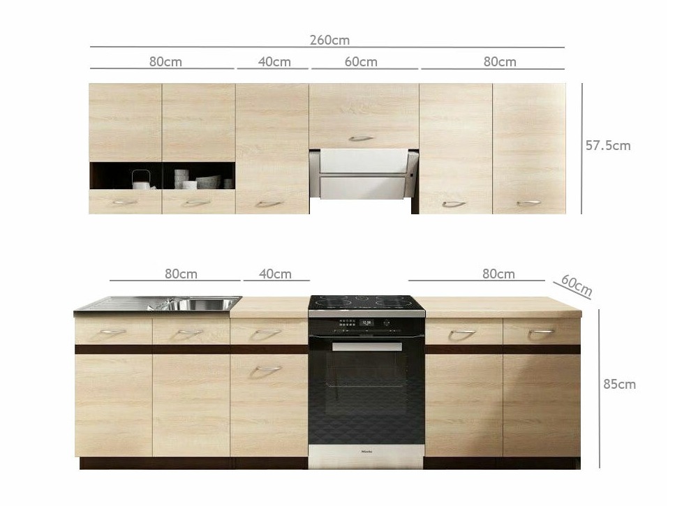 Conjunto de cocina modular Eli Light 113