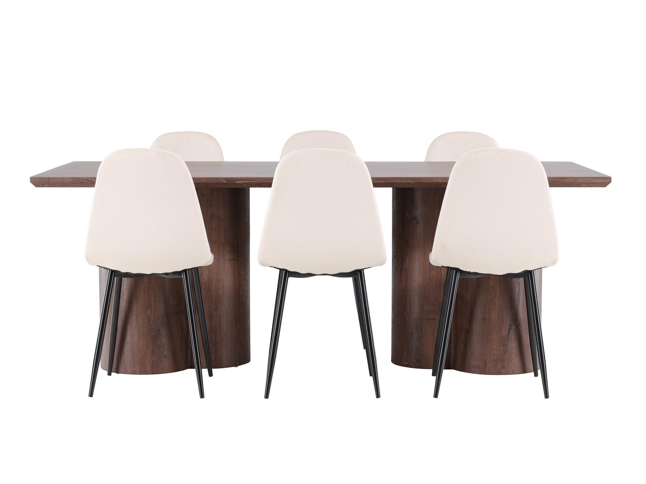 Conjunto de mesas y sillas para comedor Dallas 4959 (Beige + Negro)
