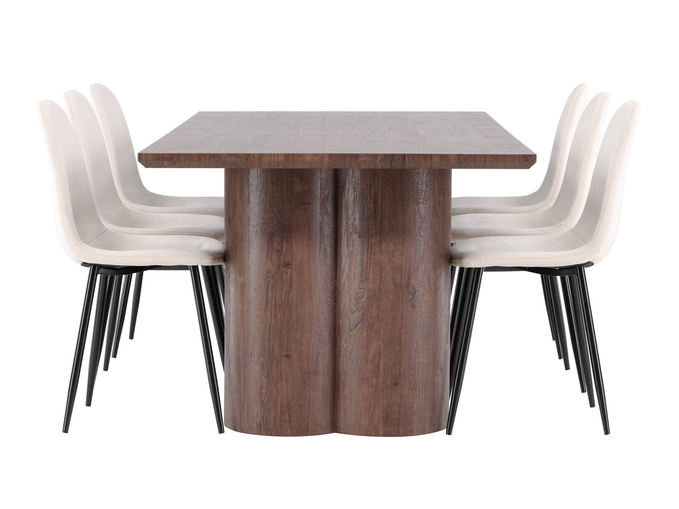 Conjunto de mesas y sillas para comedor Dallas 4959 (Beige + Negro)