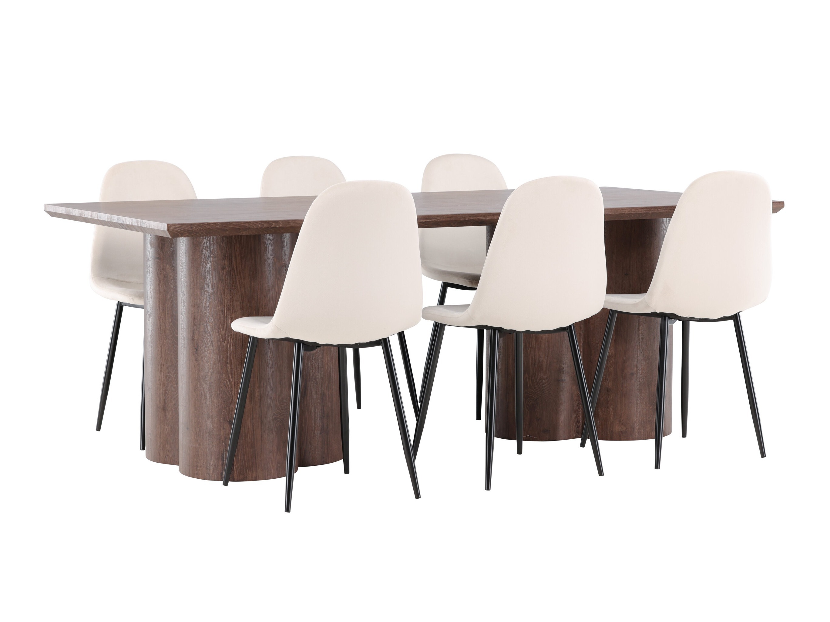Conjunto de mesas y sillas para comedor Dallas 4959 (Beige + Negro)