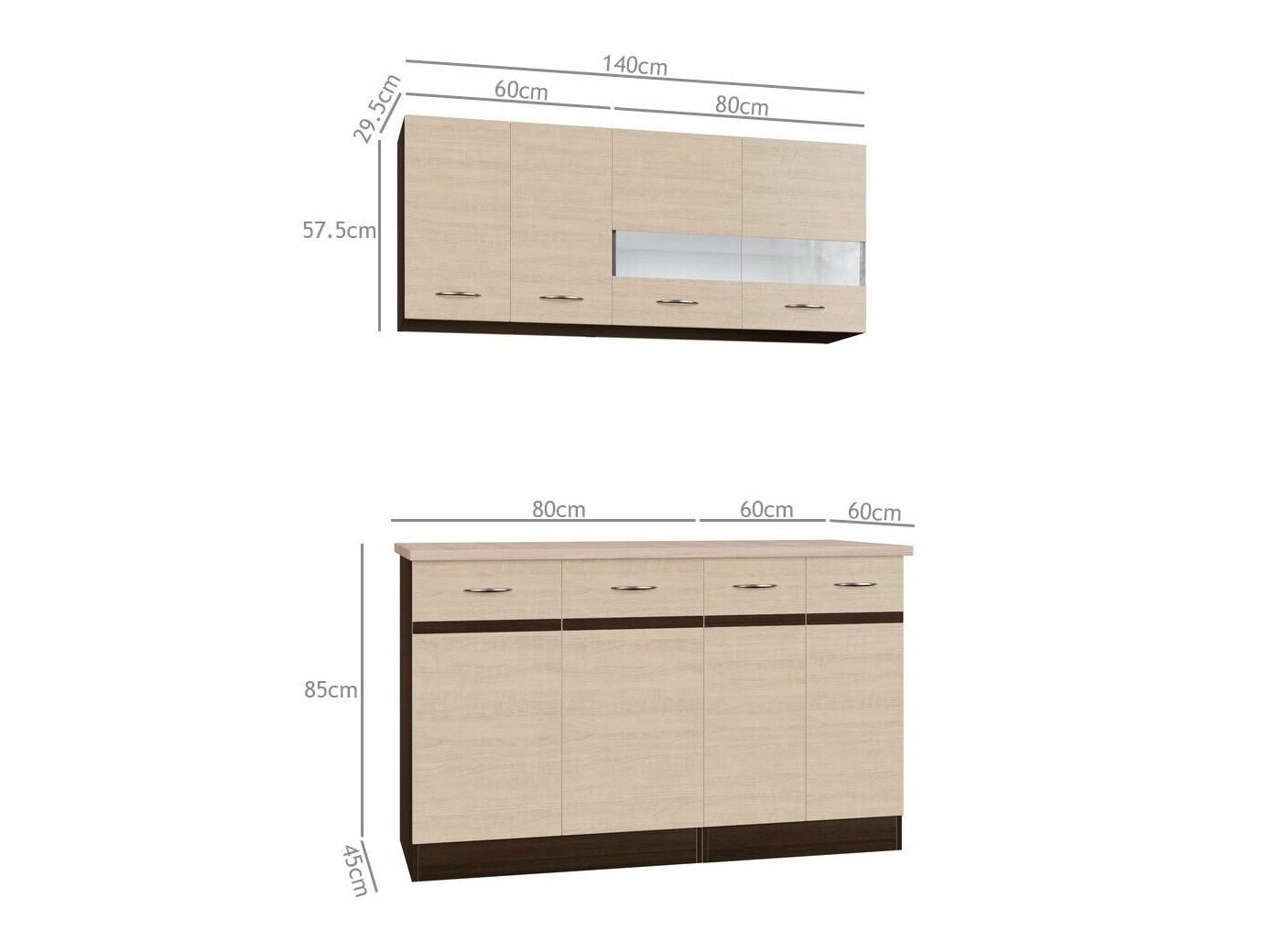 Conjunto de cocina modular Eli Light 117