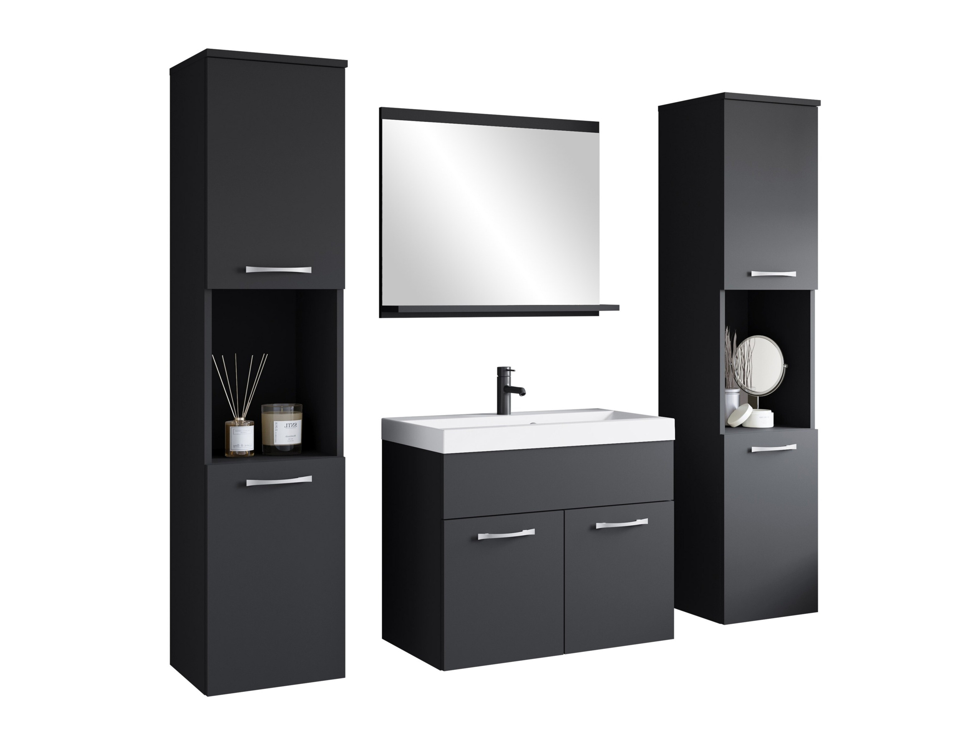 Conjunto de mueble de baño Sarasota 123 (Grafito)