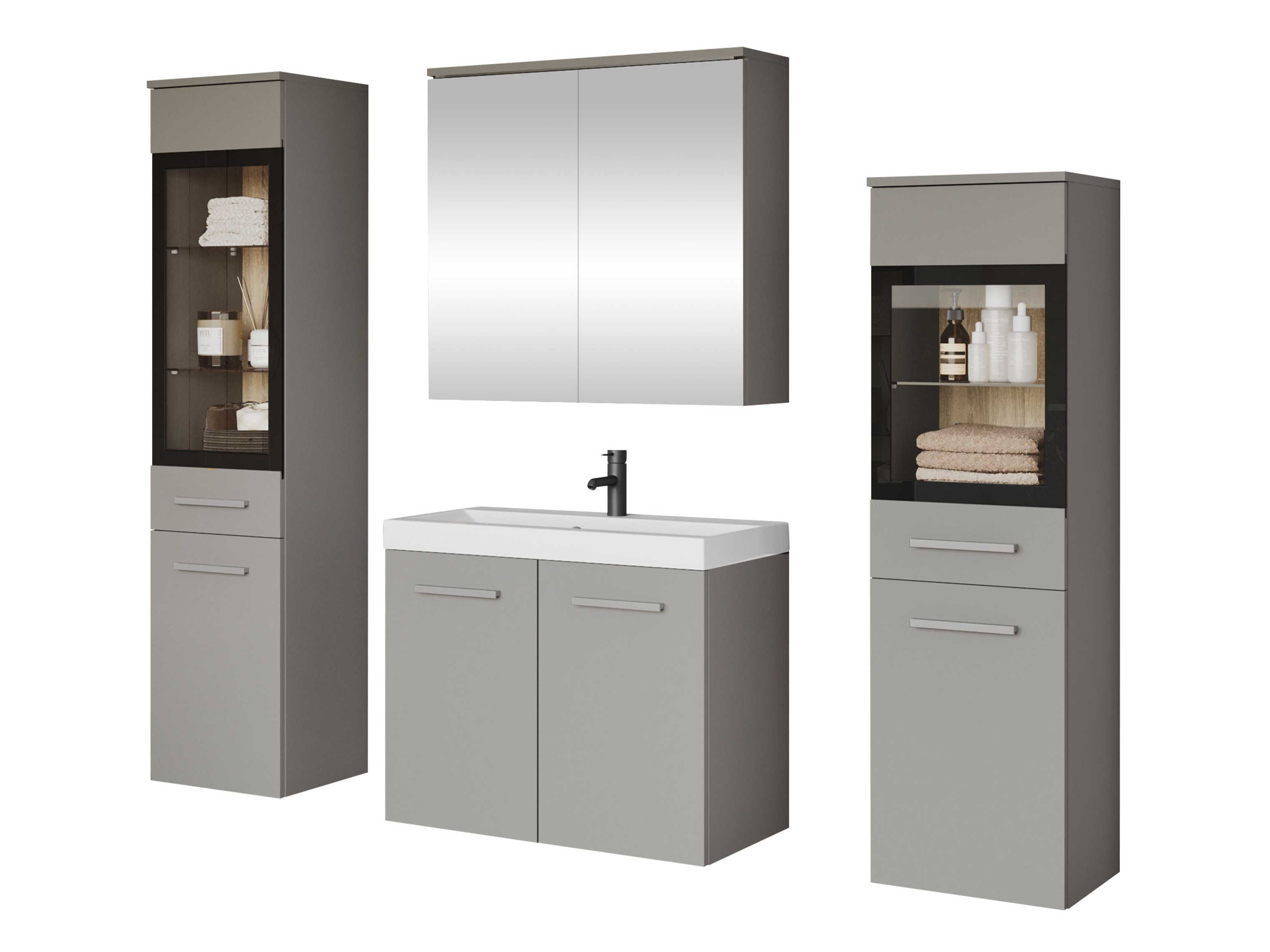Conjunto de mueble de baño Sarasota 140 (Gris)