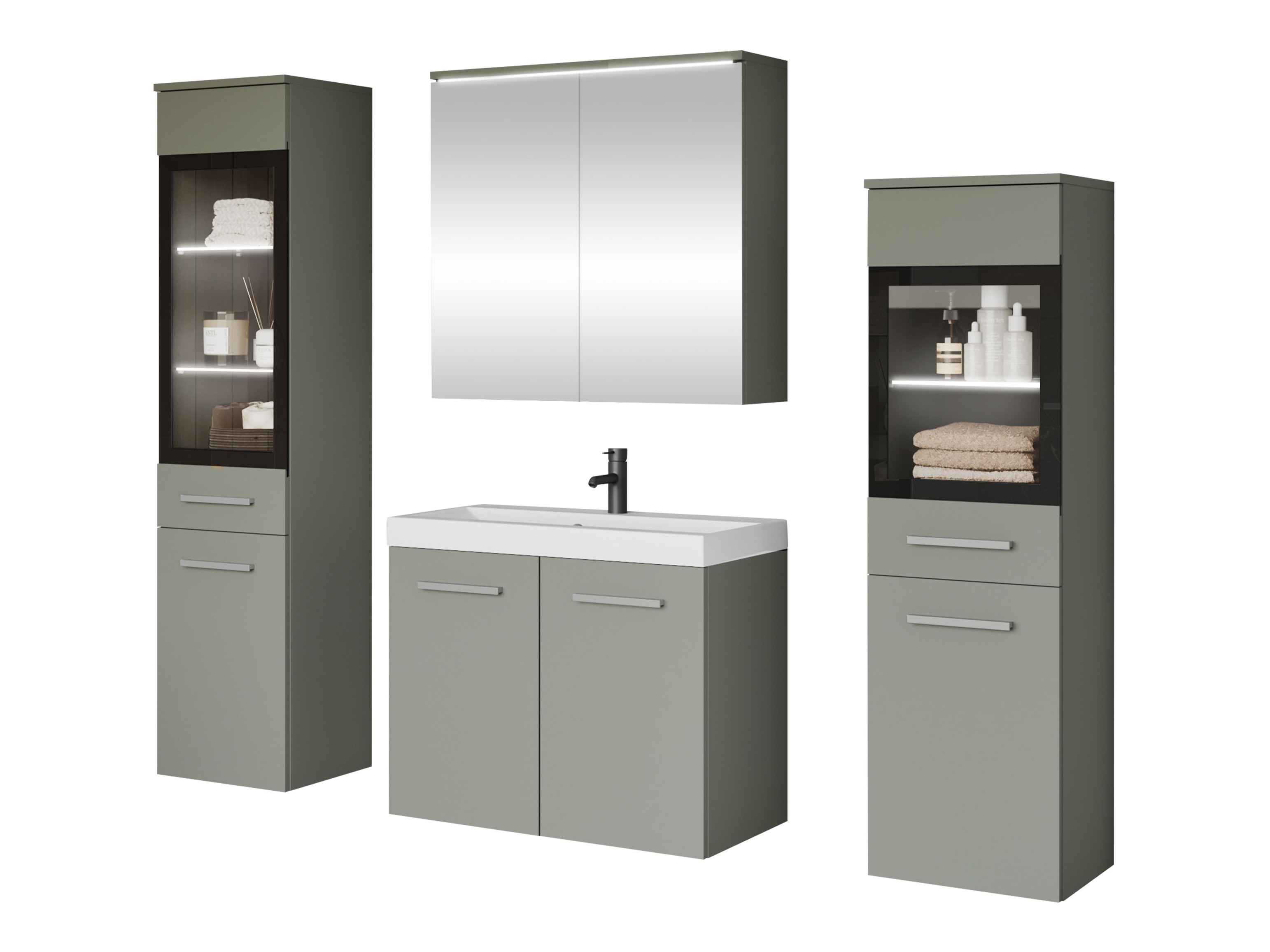 Conjunto de mueble de baño Sarasota 140 (Verde polvoriento)