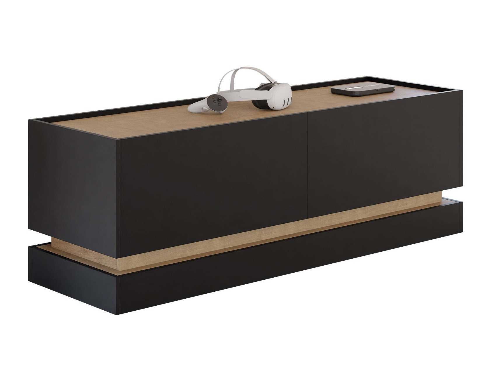 Mueble TV Comfivo Dalvenu 105 (Negro + Roble)