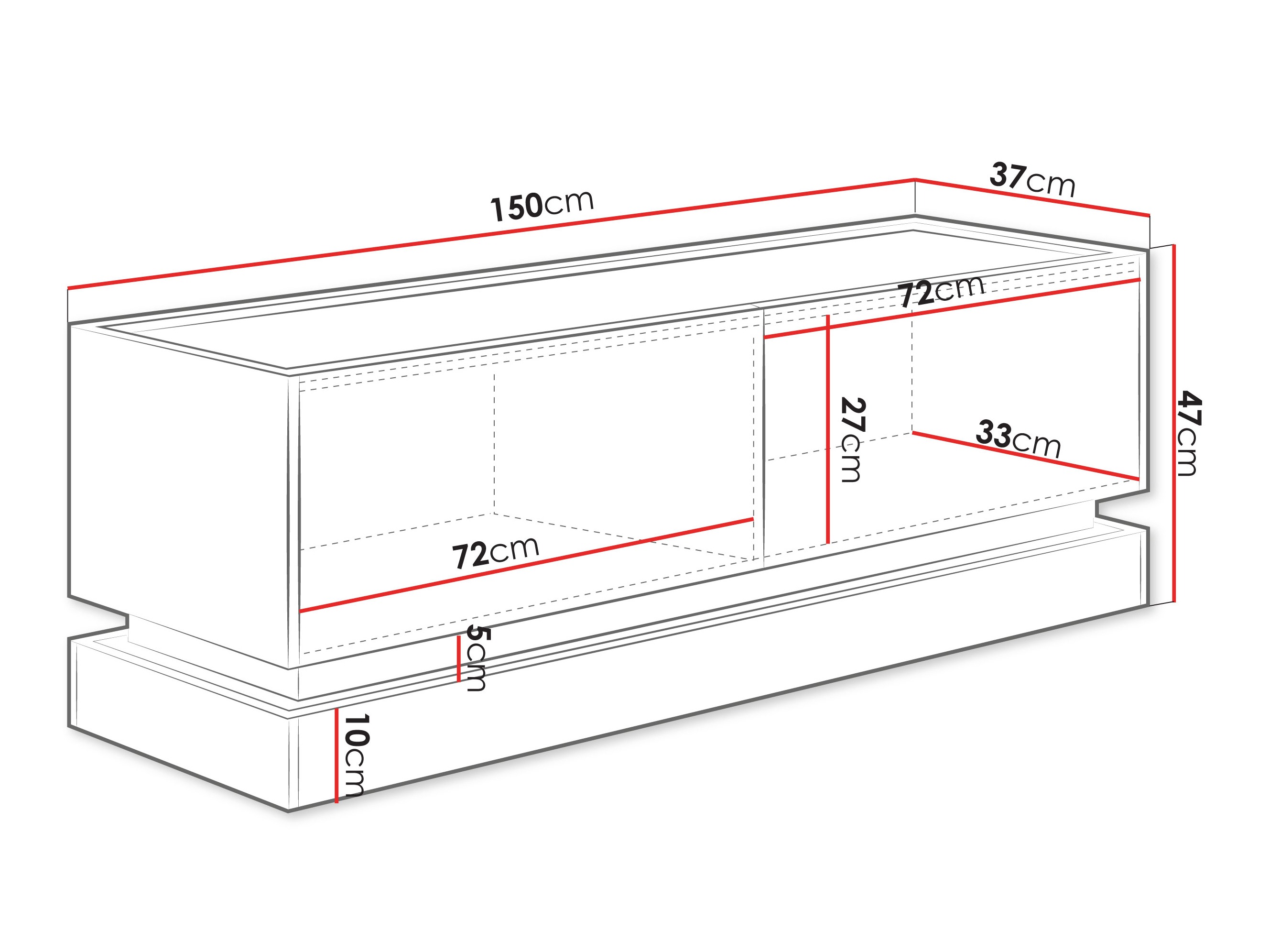Mueble TV Comfivo Dalvenu 105 (Negro + Roble)