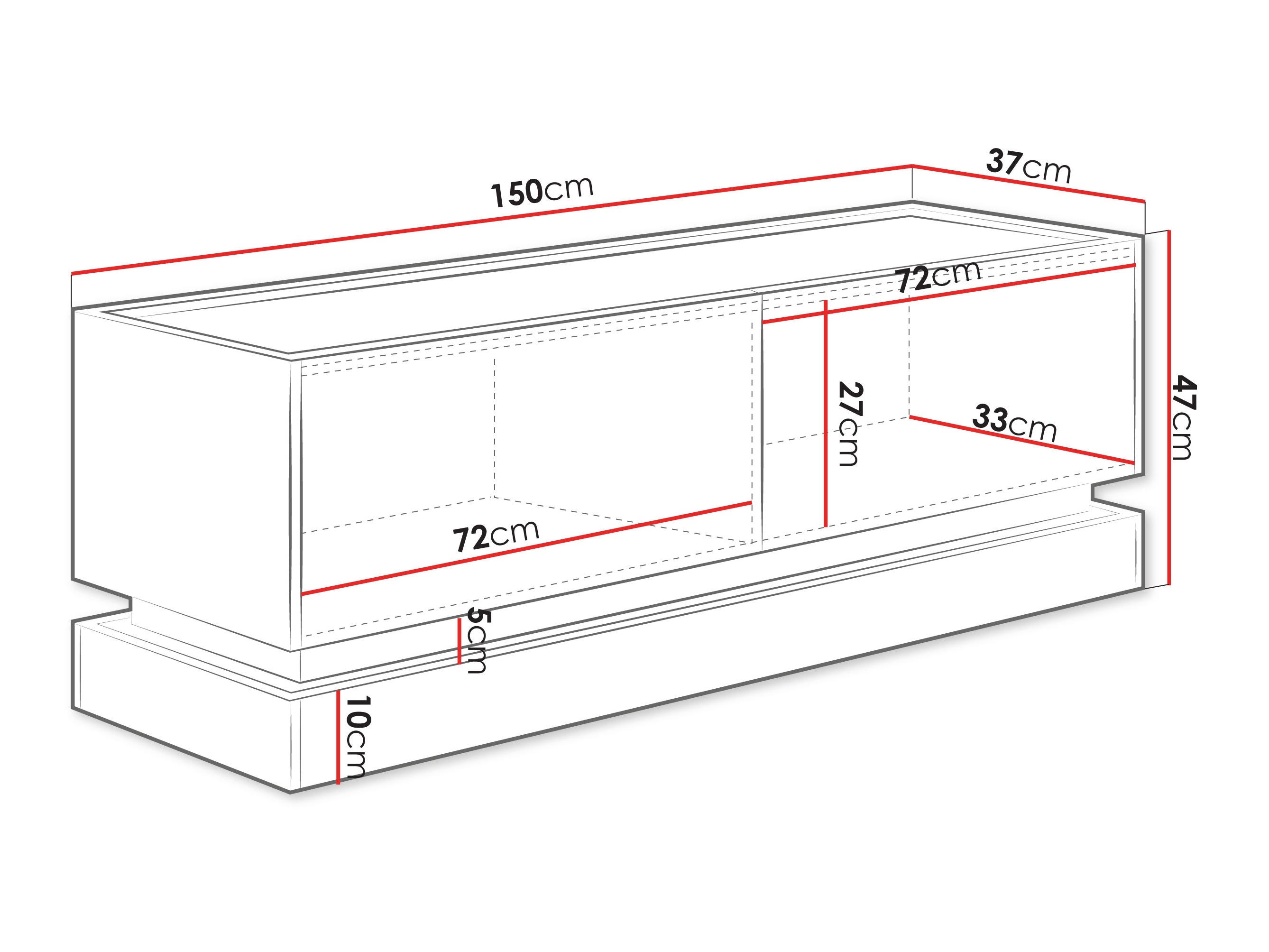 Mueble TV Comfivo Tilia I (De color marrón claro + Roble)