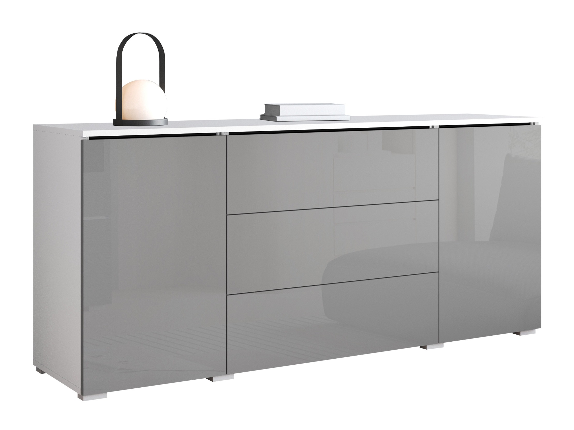 Cómoda Mirfivo 102 (Gris brillante)