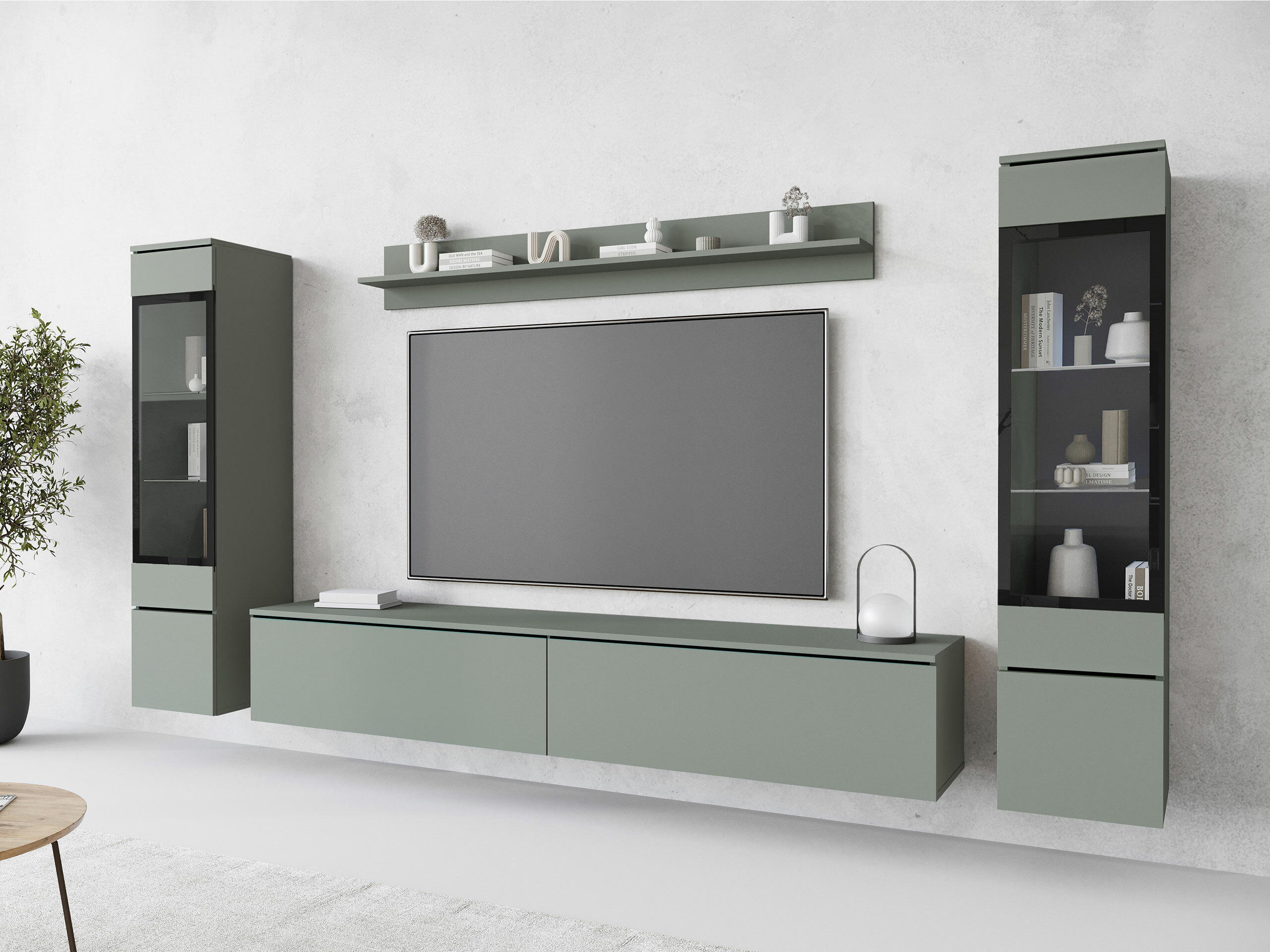 Conjunto de salón Mirfivo 101 (Verde polvoriento)