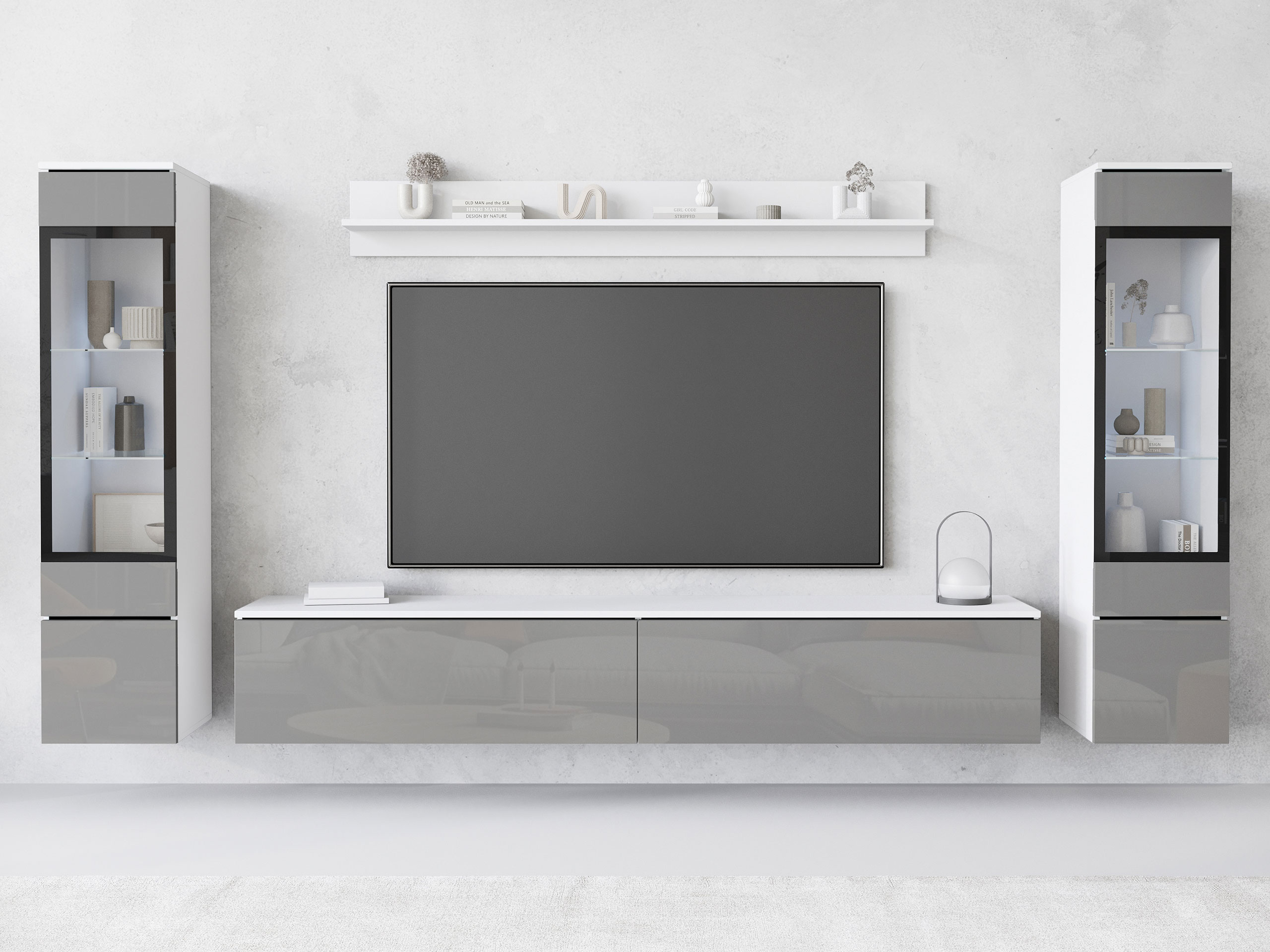 Conjunto de salón Sarasota 126 (Gris brillante)