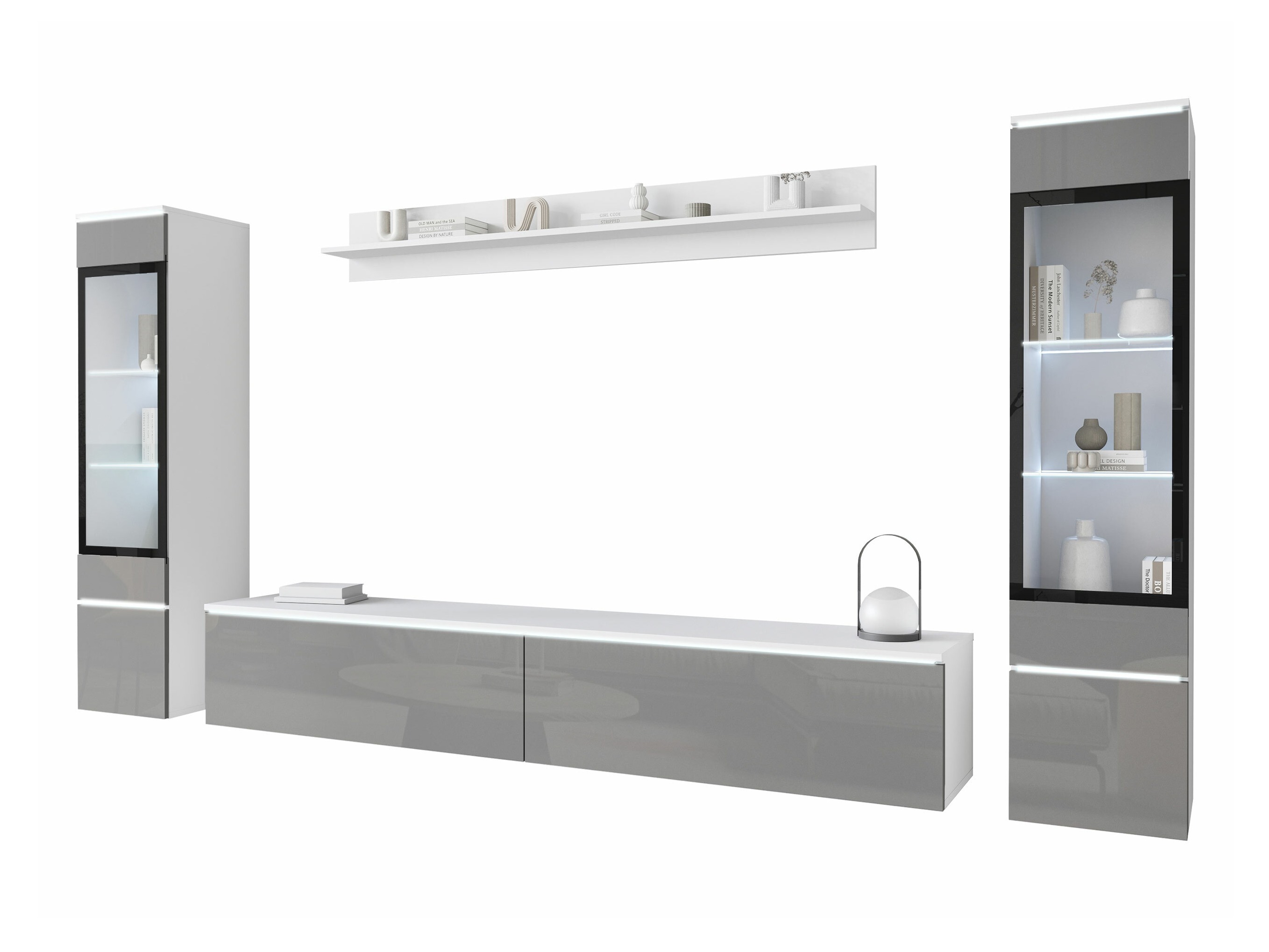 Conjunto de salón Sarasota 126 (Gris brillante)