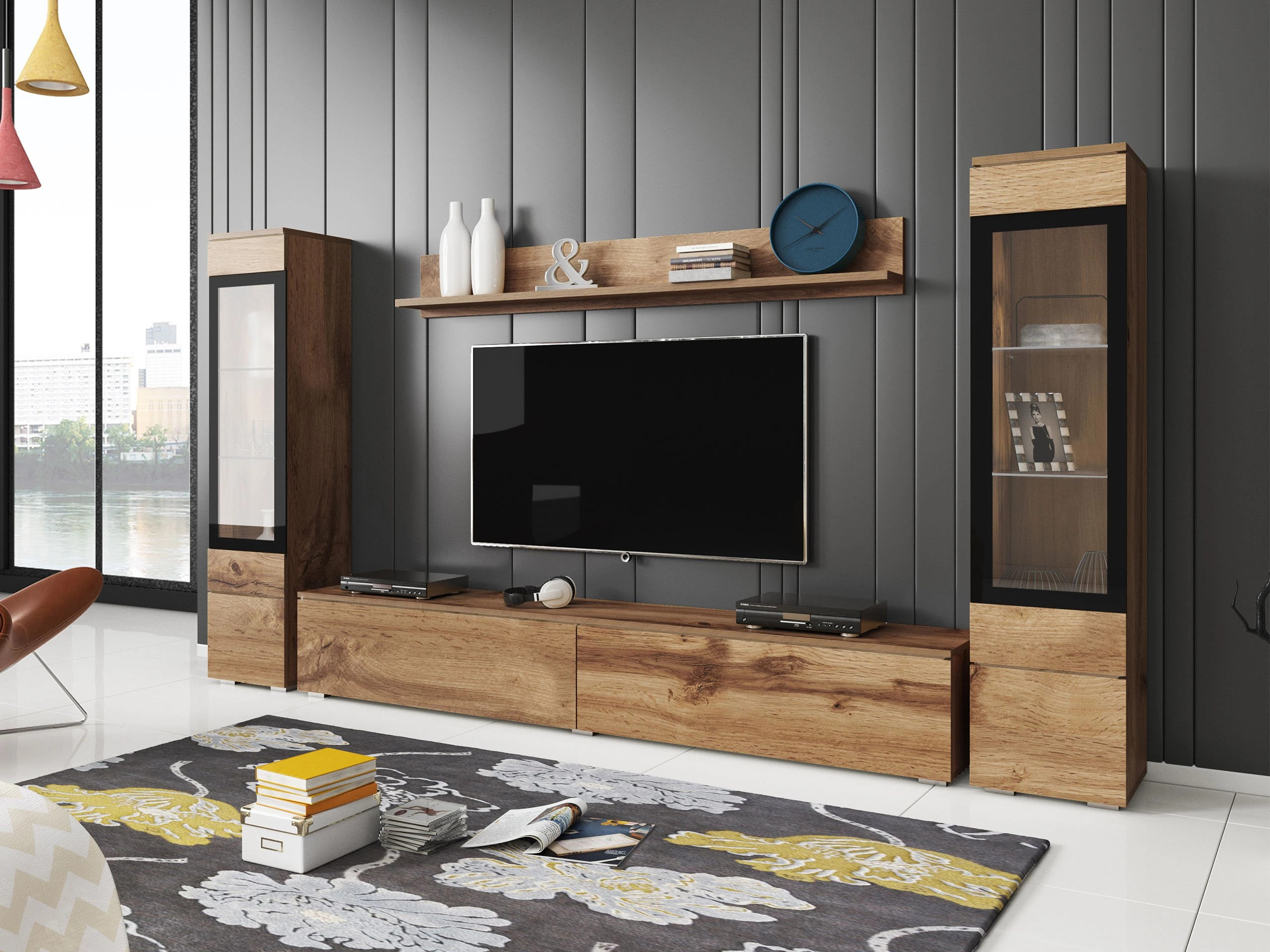 Conjunto de salón Sarasota 126 (Roble wotan)