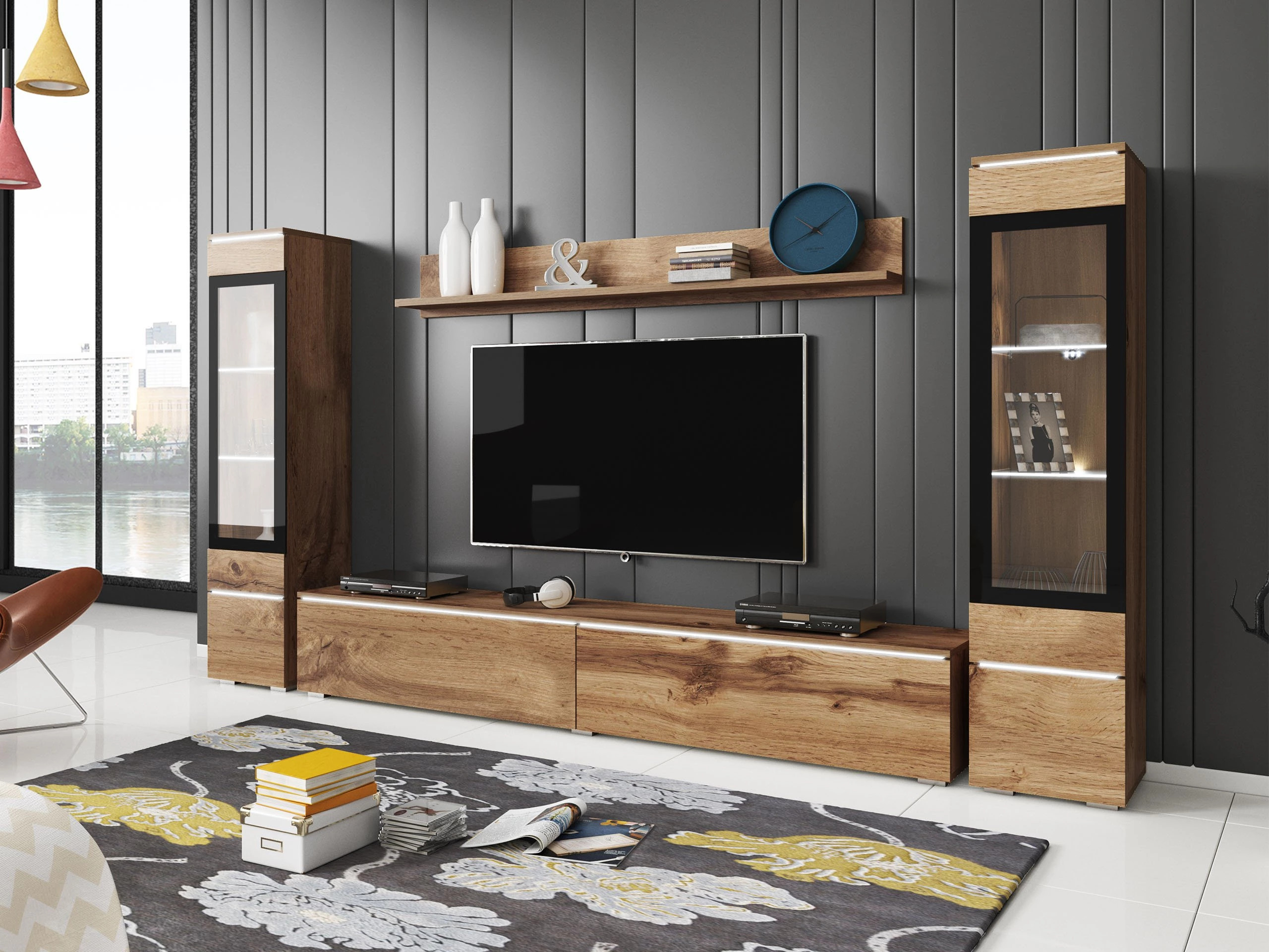 Conjunto de salón Sarasota 126 (Roble wotan)