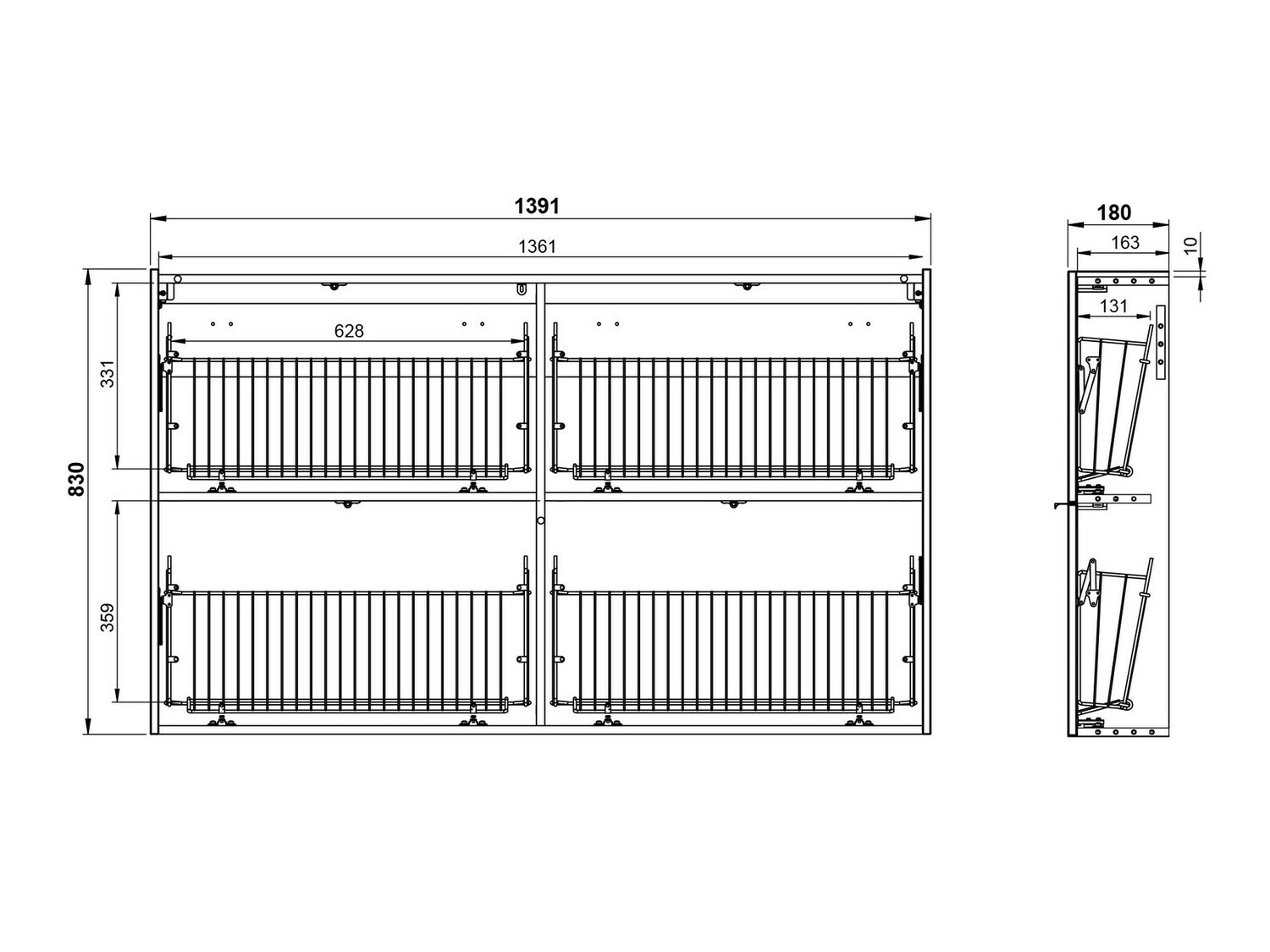 Conjunto para recibidor Cirsale 109 (Rosa Dusty + Navarra roble)