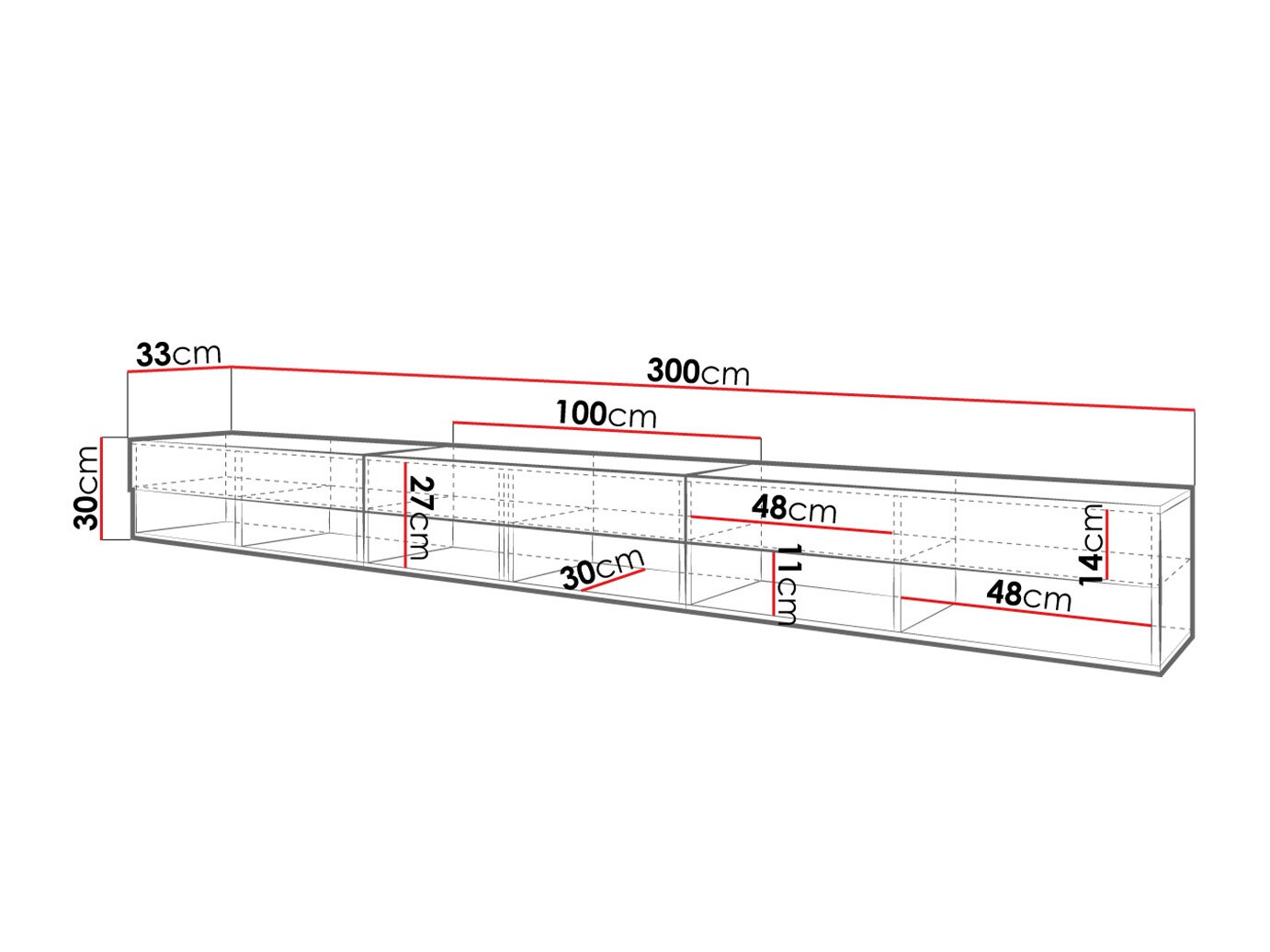 Mueble TV Sarasota 144 (Grafito)