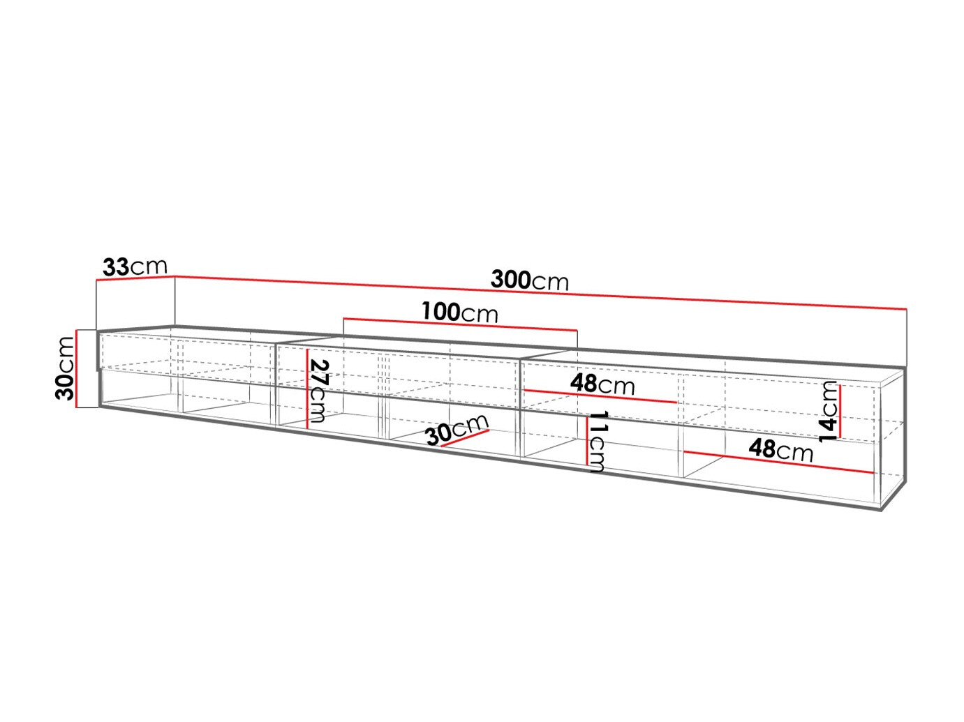 Mueble TV Sarasota 144 (Grafito)
