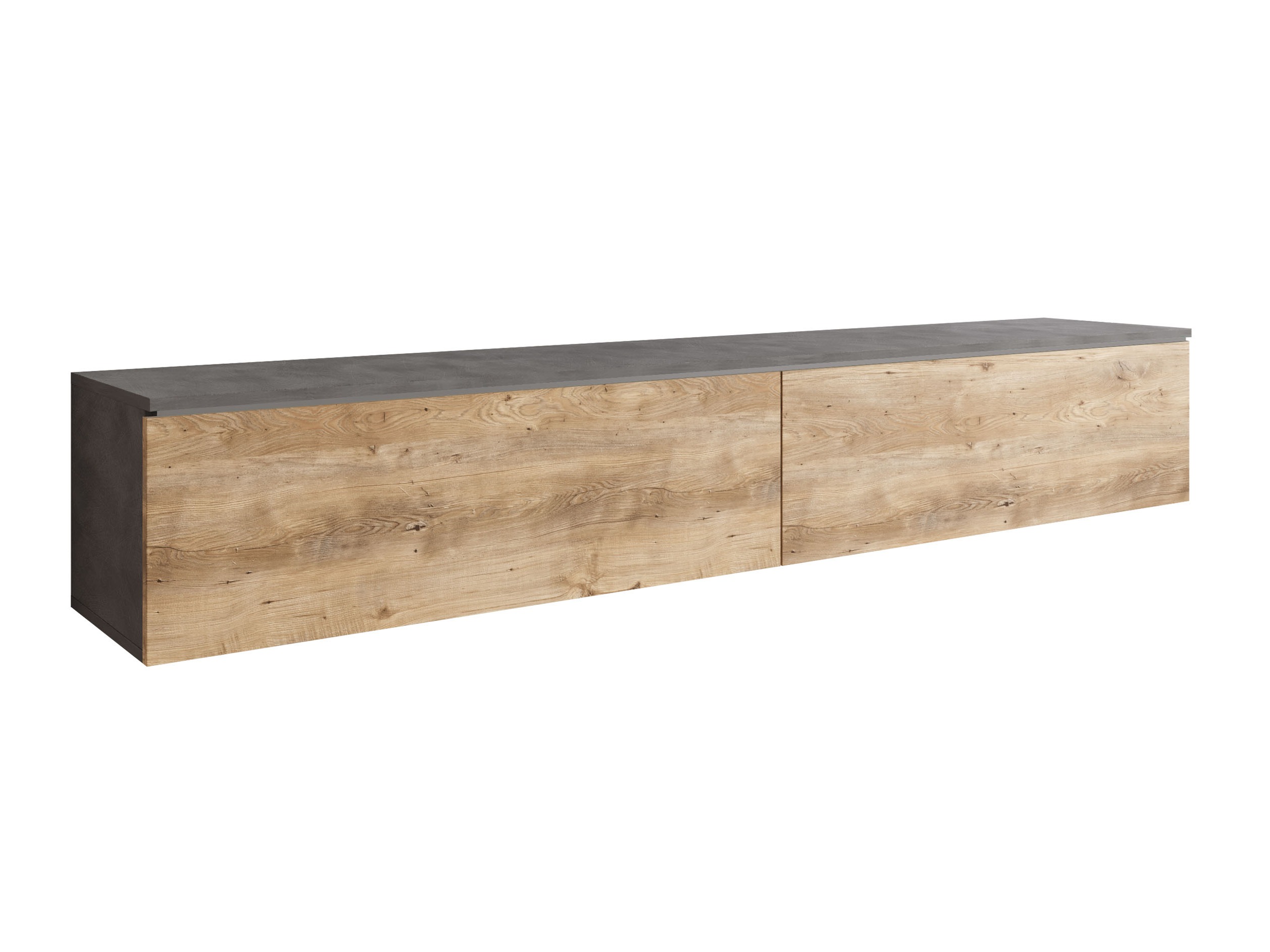 Mueble TV Scientia I (Madera gris + Castaña)