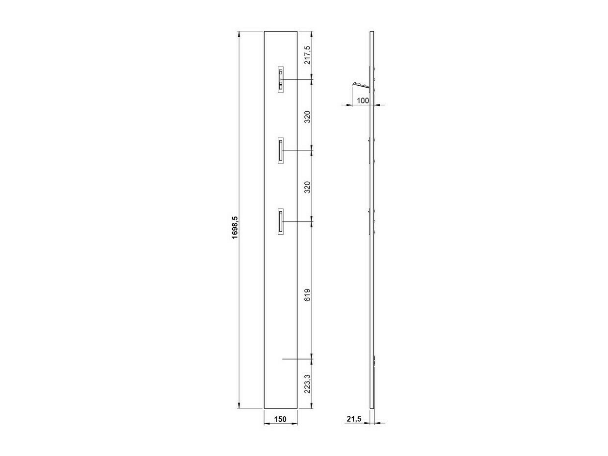 Perchero Cirsale 100 (Rosa Dusty)