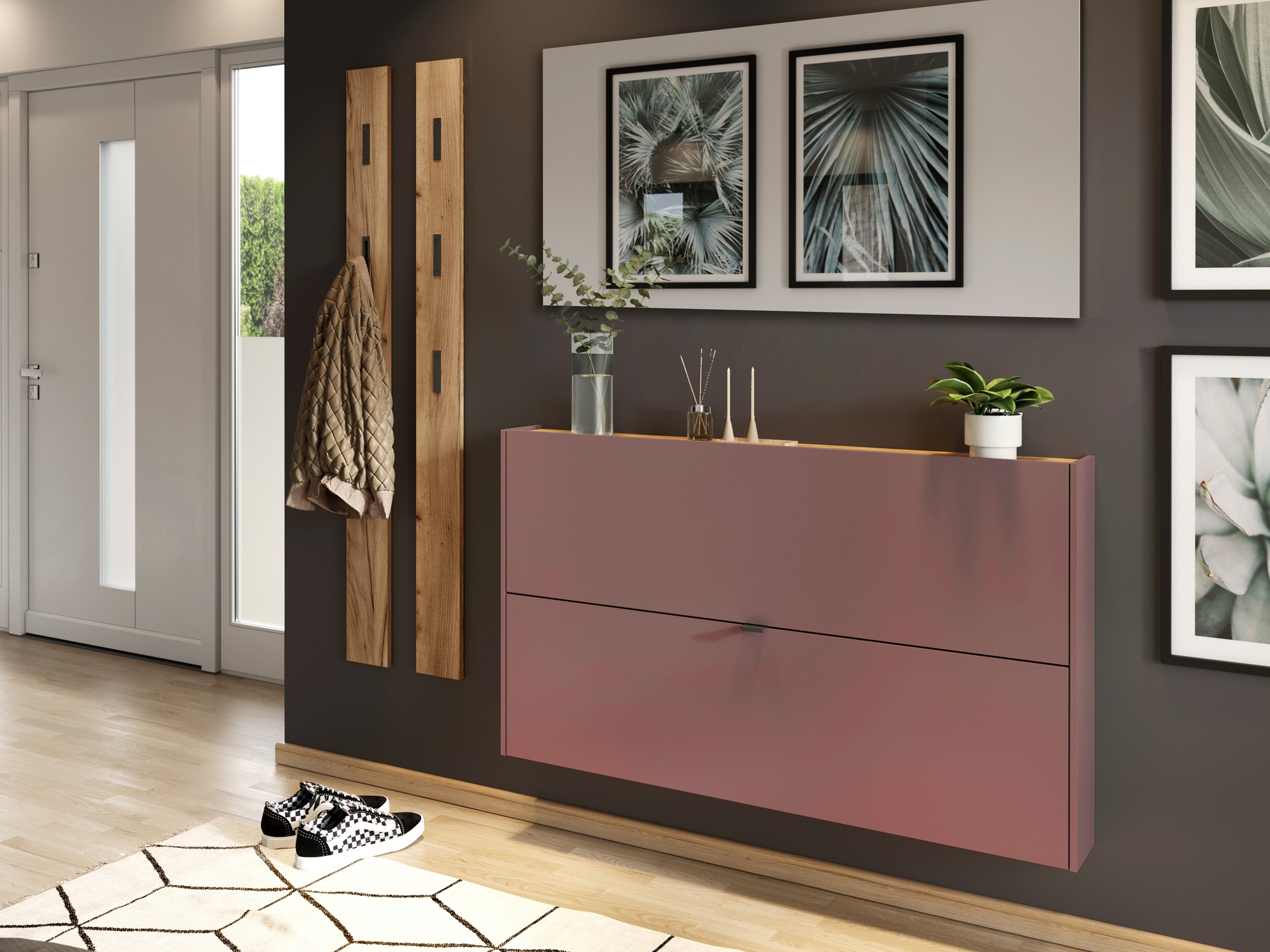 Zapatero Cirsale 108 (Rosa Dusty + Navarra roble)