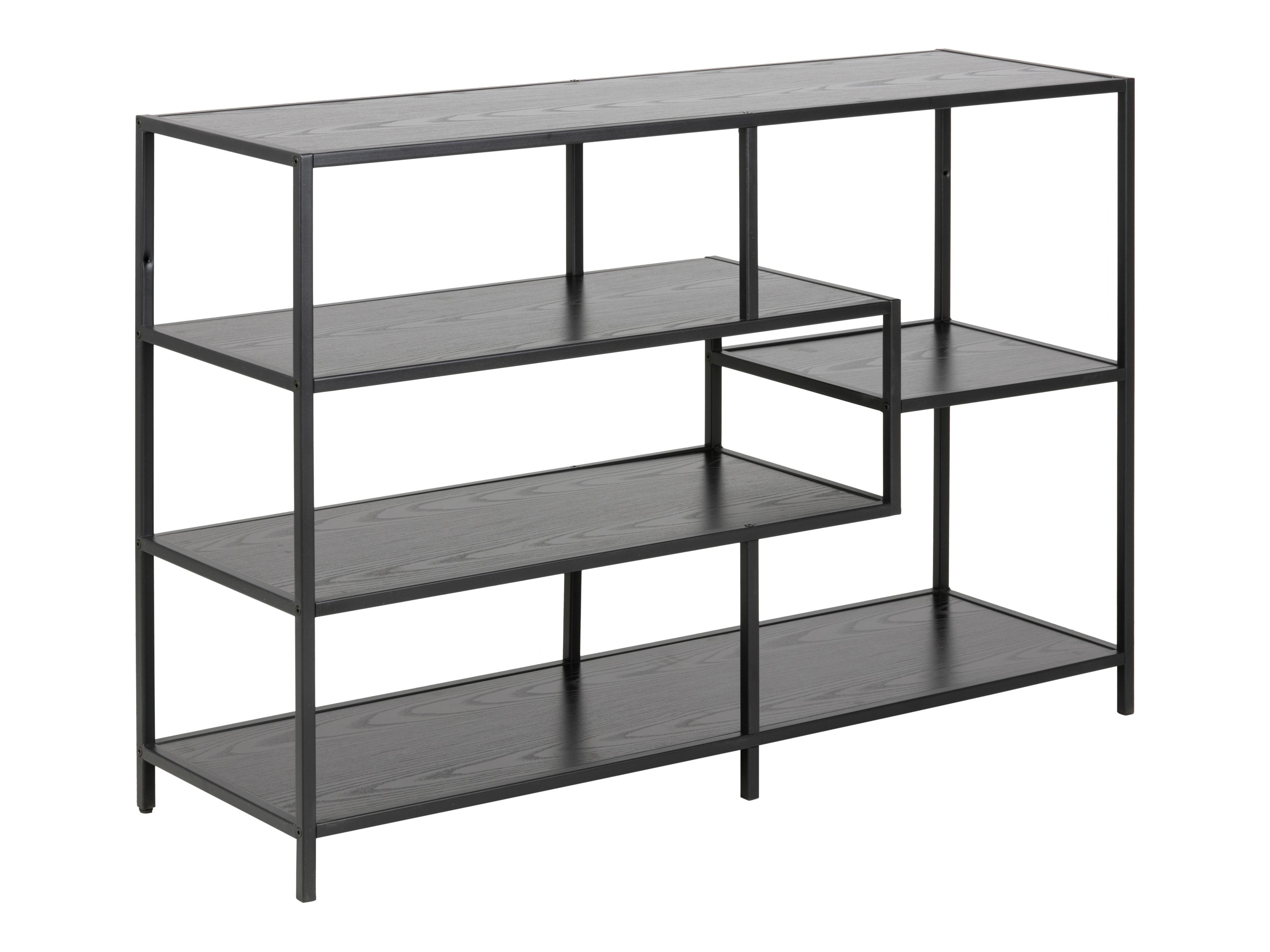 Estantería Norsica Sevferi 102 (Cenizas negro + Negro)